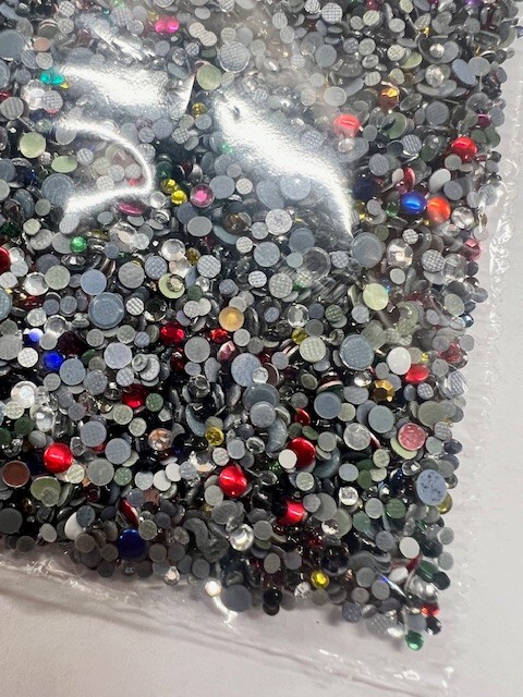 Hotfix rhinestones, rhinestuds, nailheads variety sizes 7200 PCs Misc size color