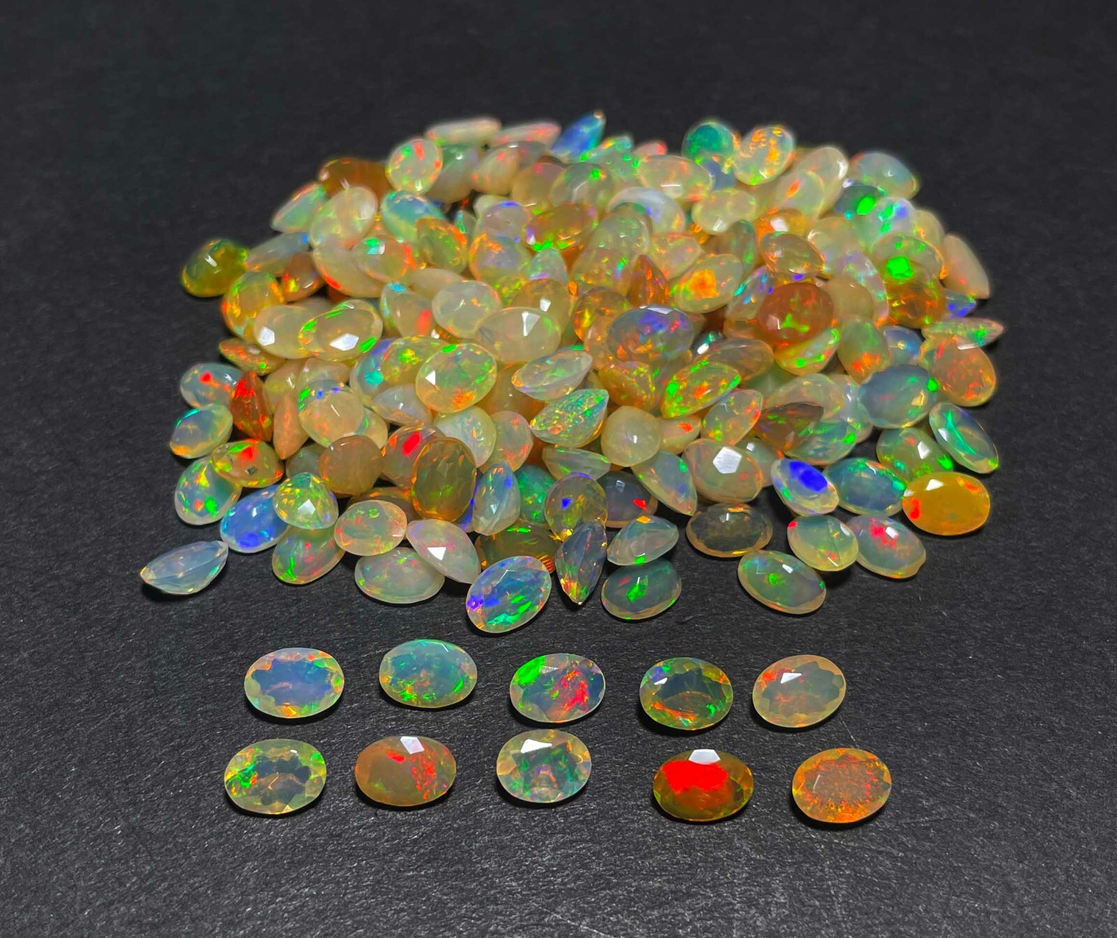 Natural AAA Quality Ethiopian Opal Oval Cut Loose Gemstone 21 Pcs 5×7 MM 10 CT