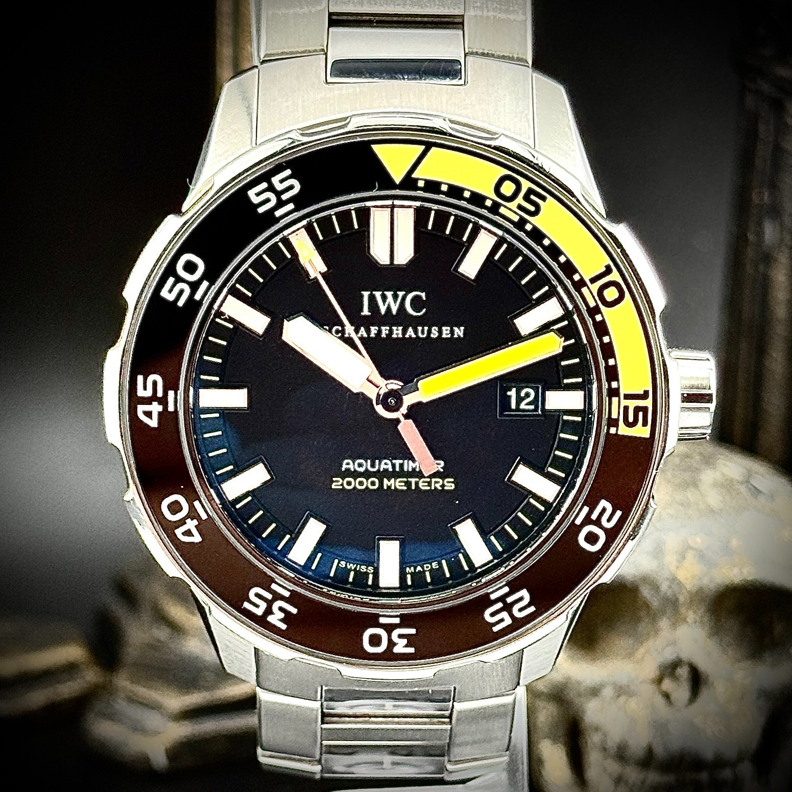IWC Aquatimer 44mm Automatic 2000 IW356808 Bracelet & OEM Rubber Strap Box Card