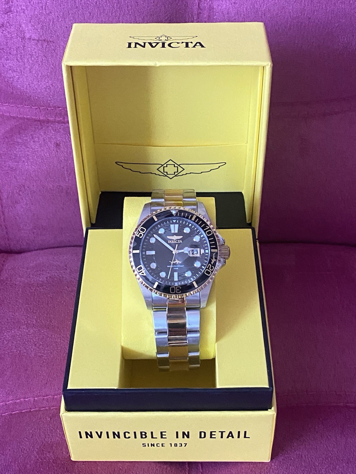 Brand New Invicta Pro Diver Currentwave Men’s Watch 43mm Steel Gold (30023) New