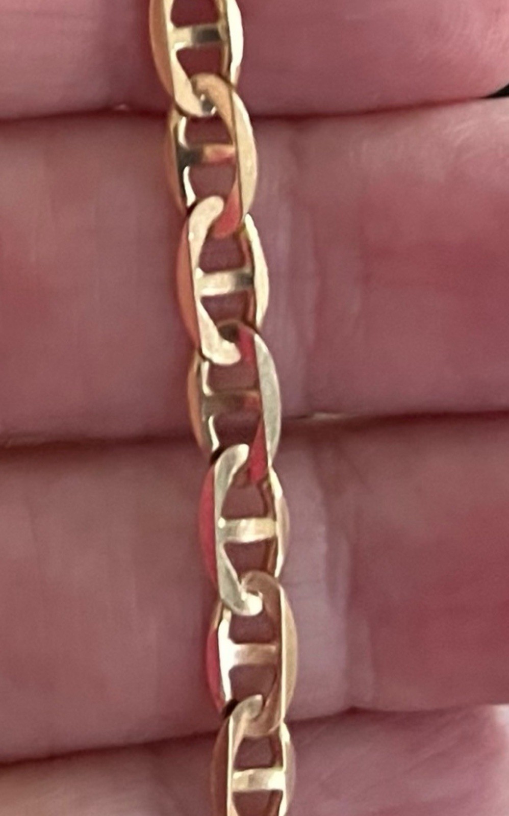 14k Italian Gold Gucci Style Link Bracelet 7” 5.9 Grams