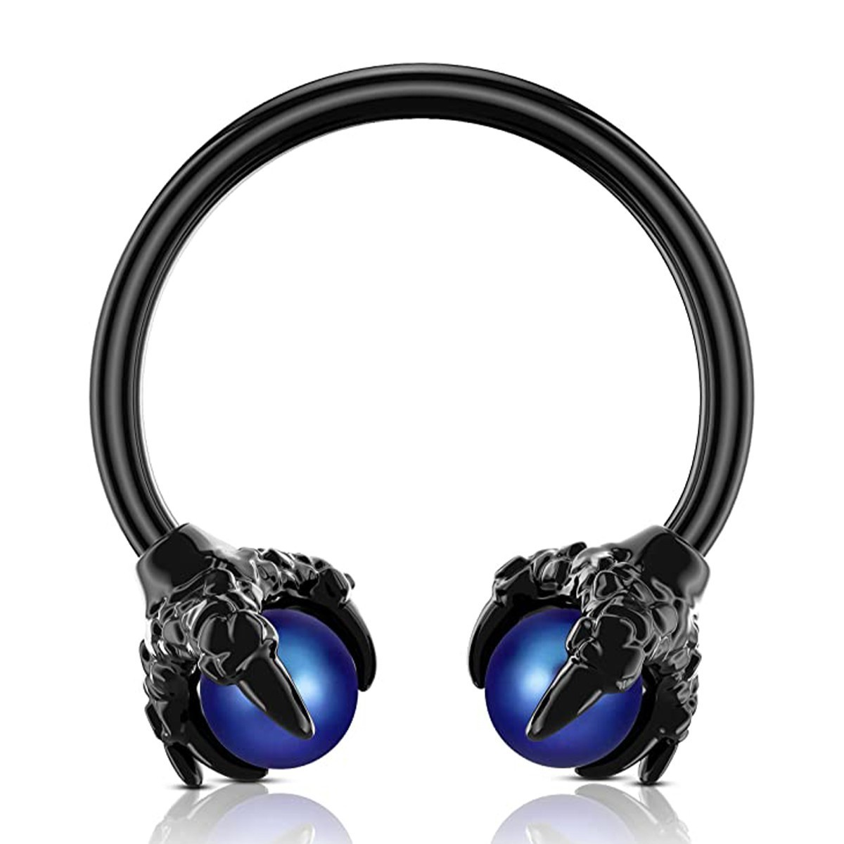 16G 316L Surgical Steel Circular Piercing Septum Ring Earring Weight Horse Shoes
