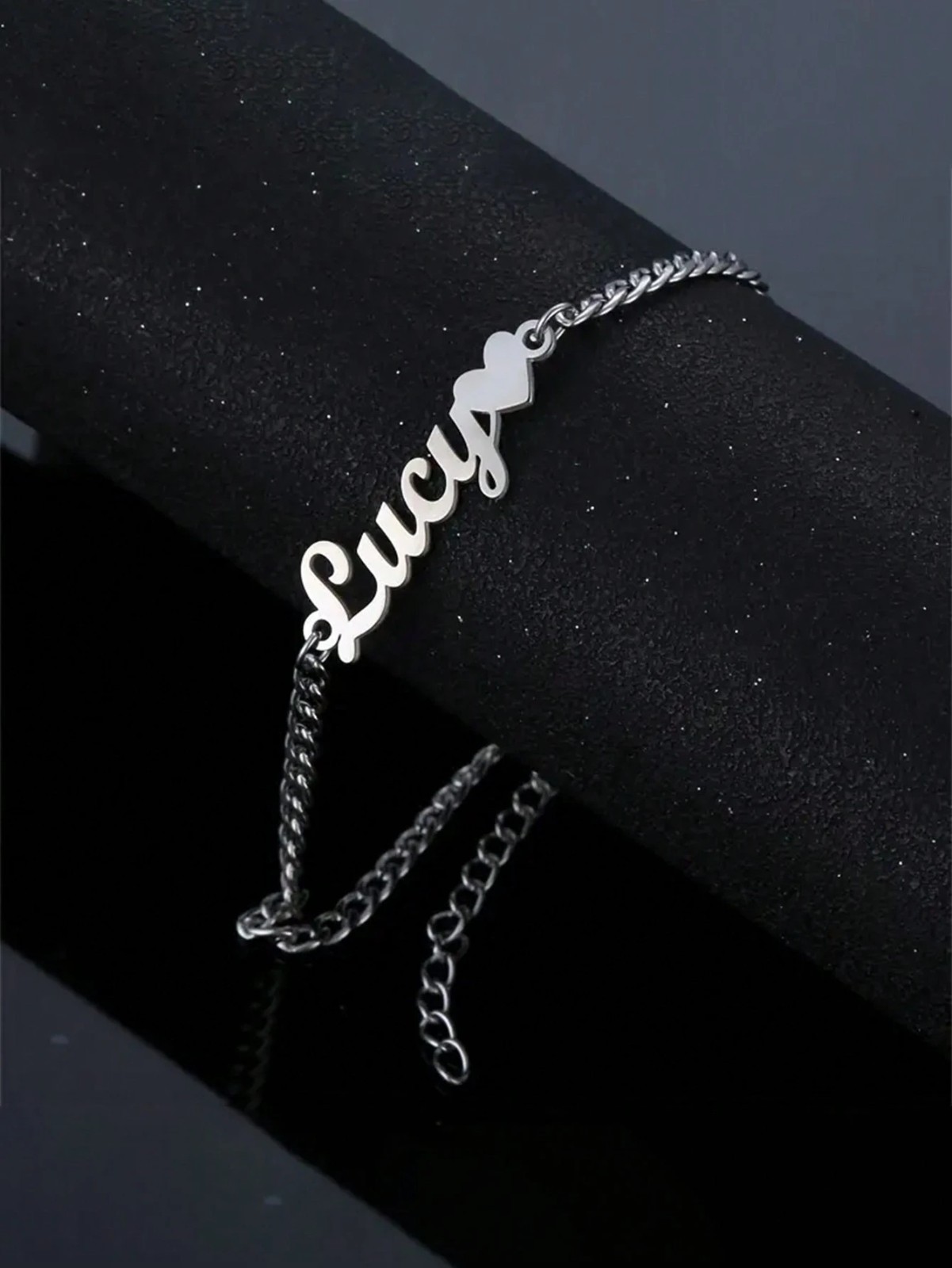 Hot Summer Personalized Custom Name Anklet Silver Steel Stainless Steel Jewelry