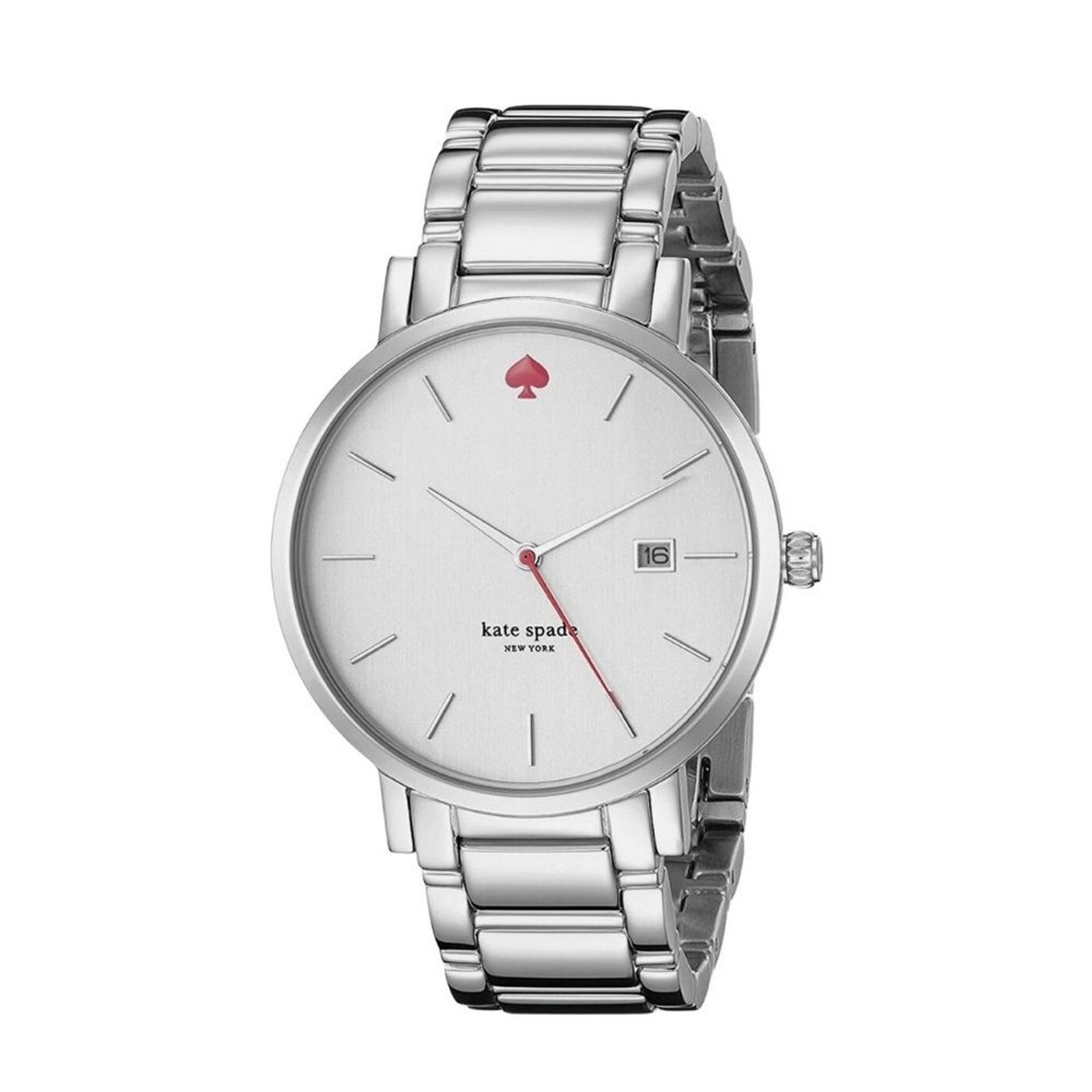 Kate Spade Silver Gramercy Watch & “Set In Stone” Hinge Bracelet 2 Piece Set