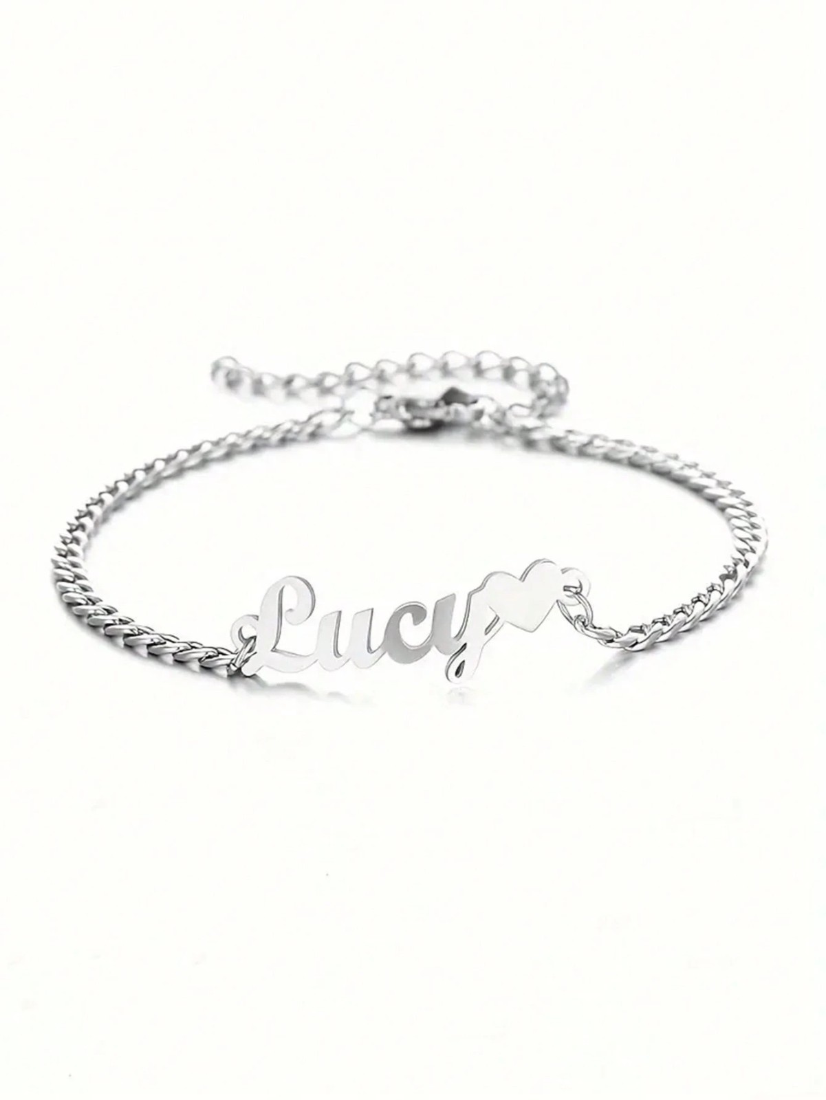 Hot Summer Personalized Custom Name Anklet Silver Steel Stainless Steel Jewelry
