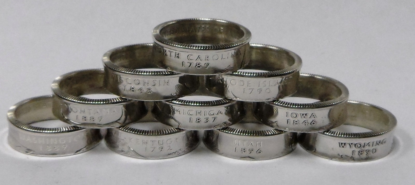 ALABAMA SILVER PROOF US STATE QUARTER RING SIZE 4 -11