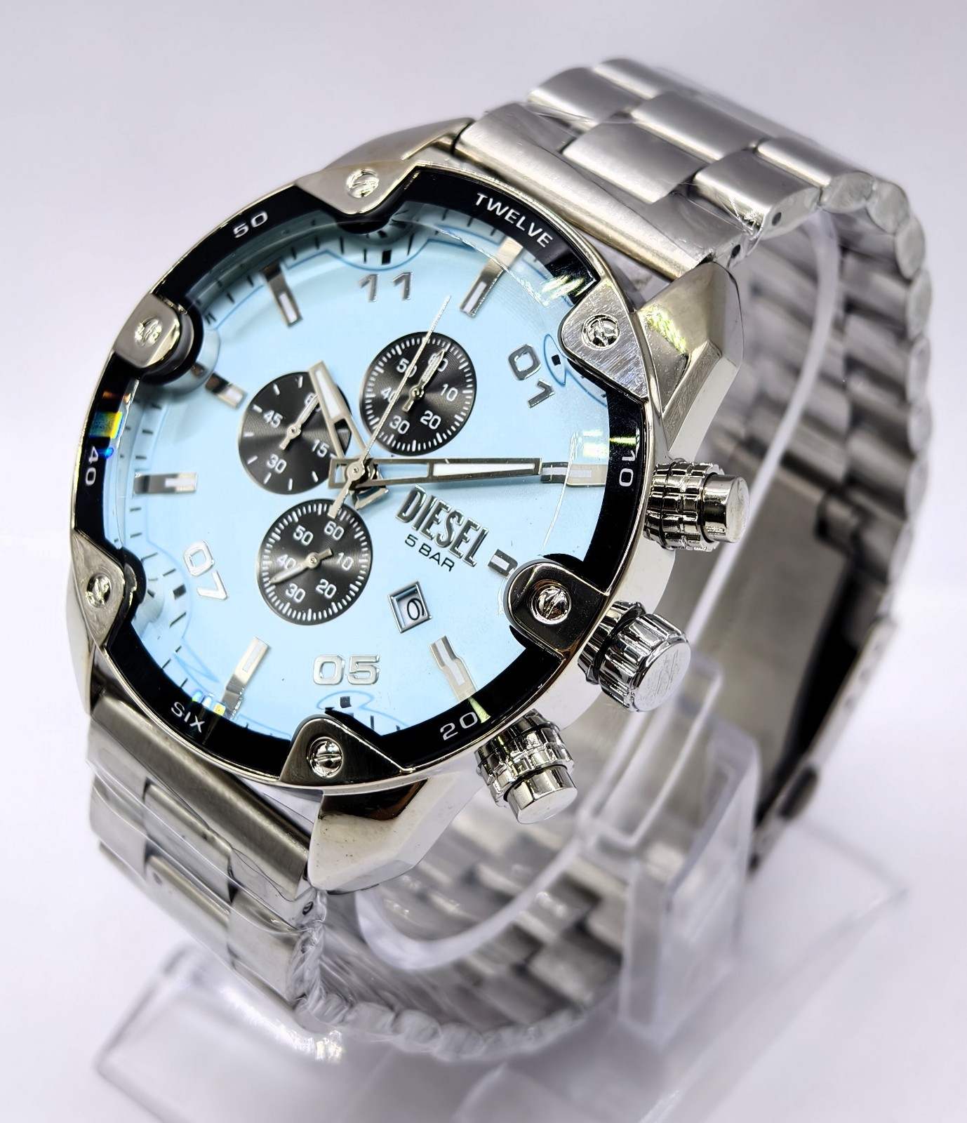 Awesome Diesel Spiker ”ONLY THE BRAVE” Chronograph Quartz Men’s Wrist Watch