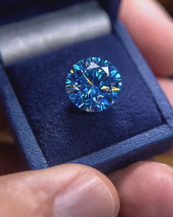LAB GROWN 3CT BLUE DIAMOND ROUND CUT VVS1 CVD LOOSE CERTIFIED GEM
