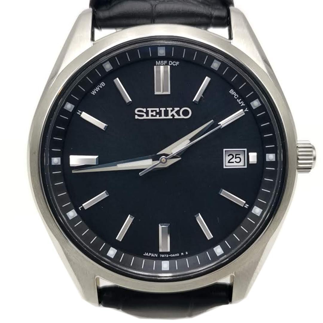 Seiko Selection 7B72-0AC0 Solar Controlled Mens Watch Silver Dial Stainless