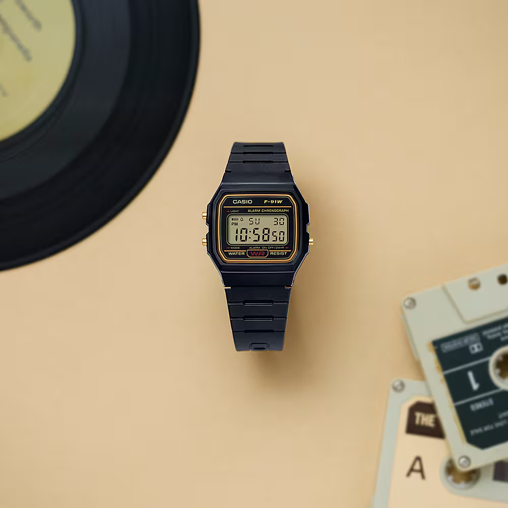 CASIO F-91WG-9QJH Digital Watch Black Gold Japan Web Limited Model New