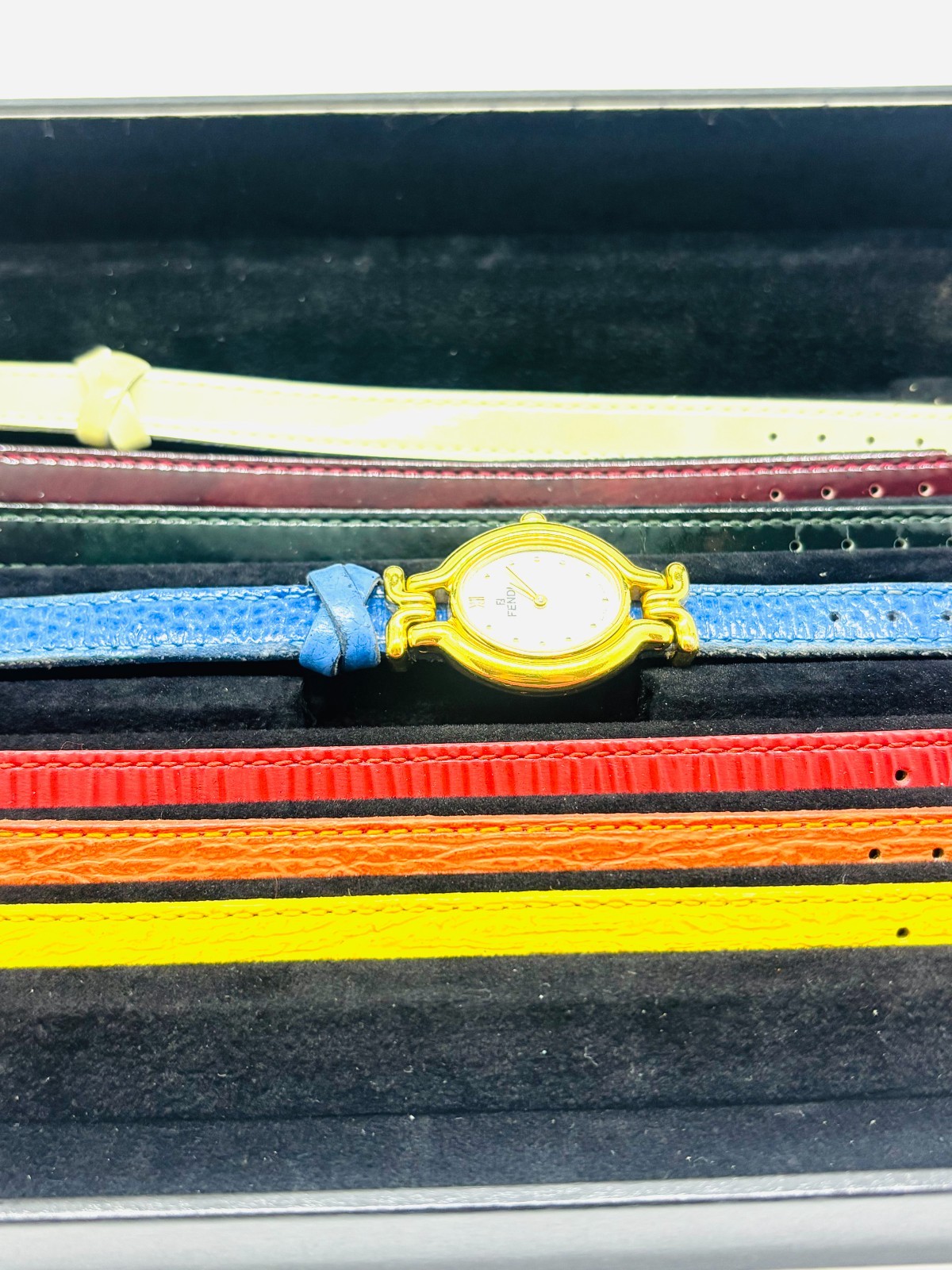[Near MINT] Fendi 640L Chameleon Change 5 Color Belts Watch Quarts w/Case