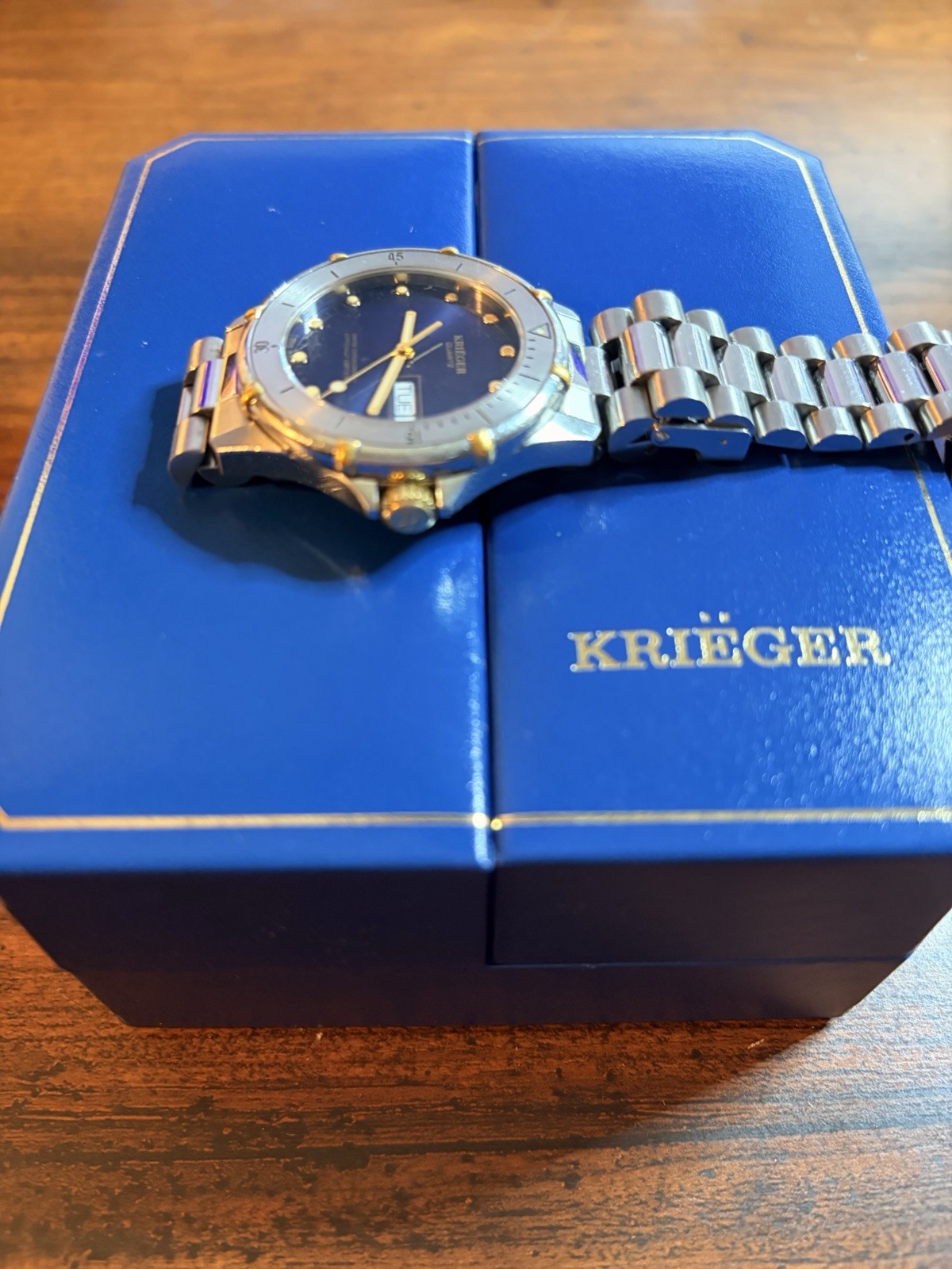Krieger Quartz Chronometer Watch #036221 with Box & Certificates