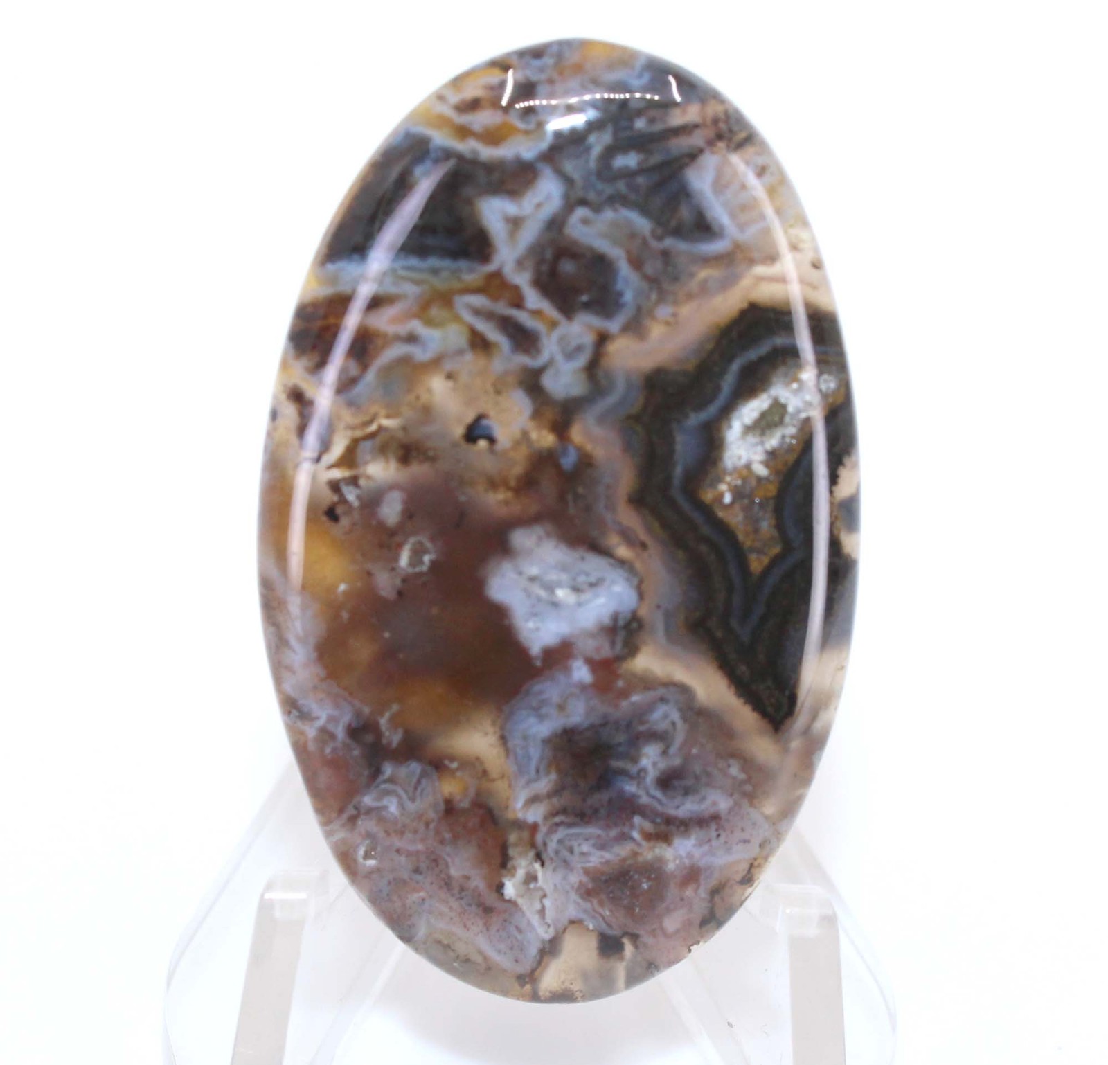 44.50Ct Natural Turkish Stick Agate Oval Cabochon Loose Gemstone 40x24x5mm