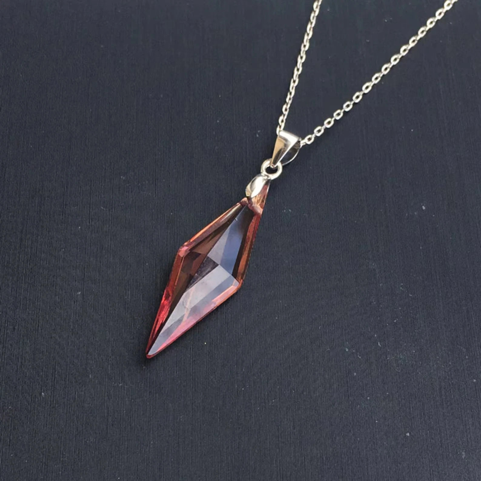 Fancy Cut Bio-Color Zultanite Pendant: Sterling Sliver Jewelry With Sliver Chain