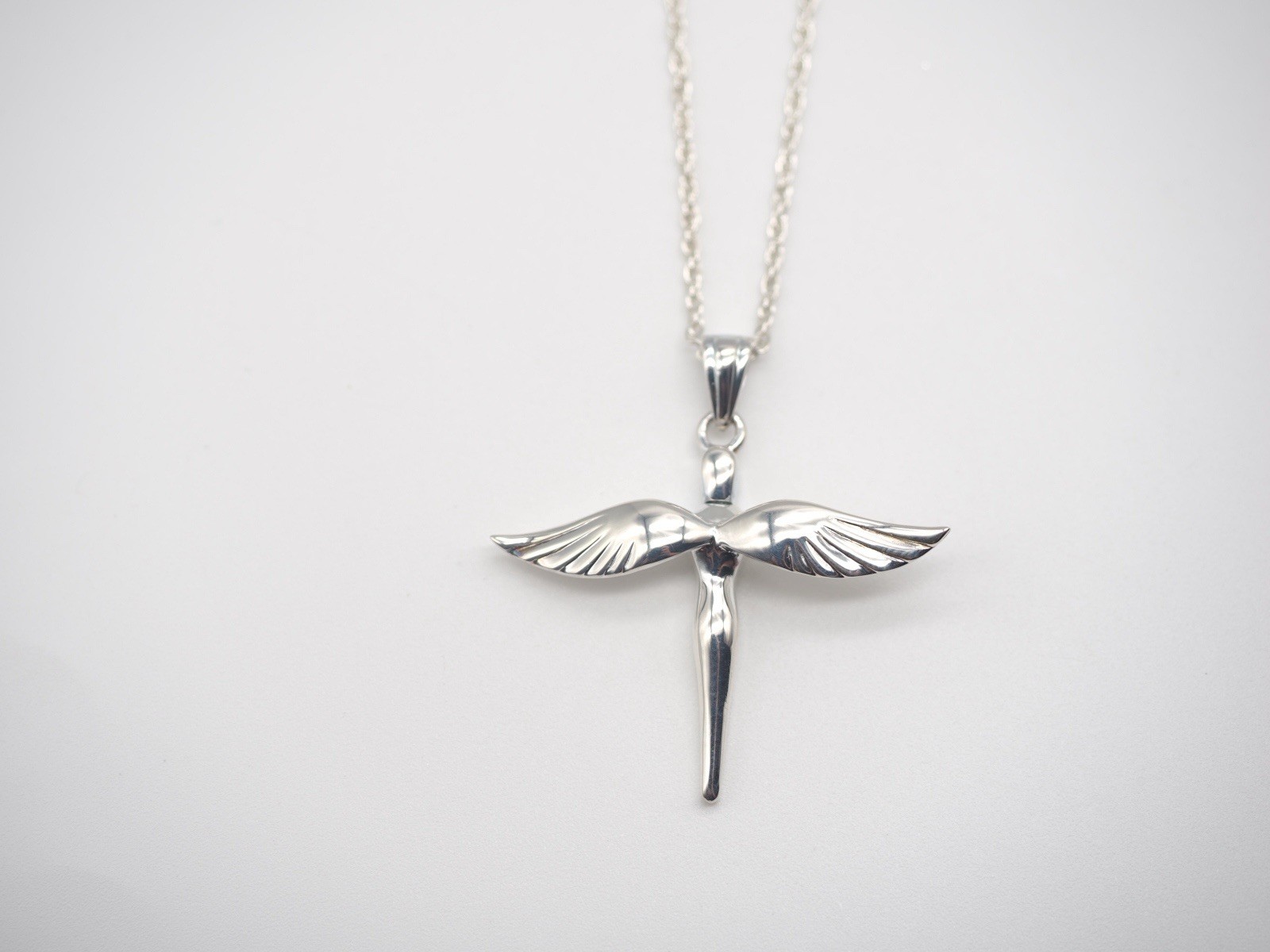 925 Sterling Silver Cremation Jewelry Memorial Angel Wings Ashes Keepsake Urn
