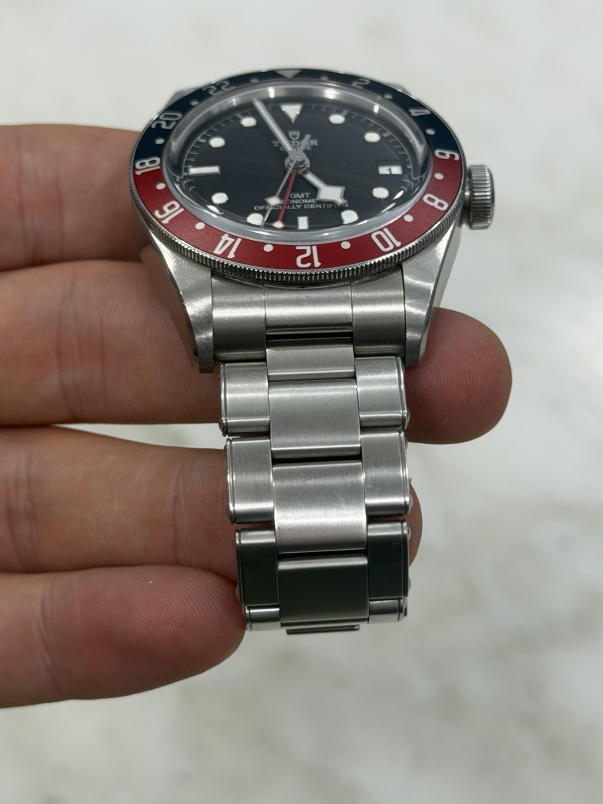 Tudor Black Bay GMT Pepsi Black Dial Stainless Steel Mens Watch 79830RB