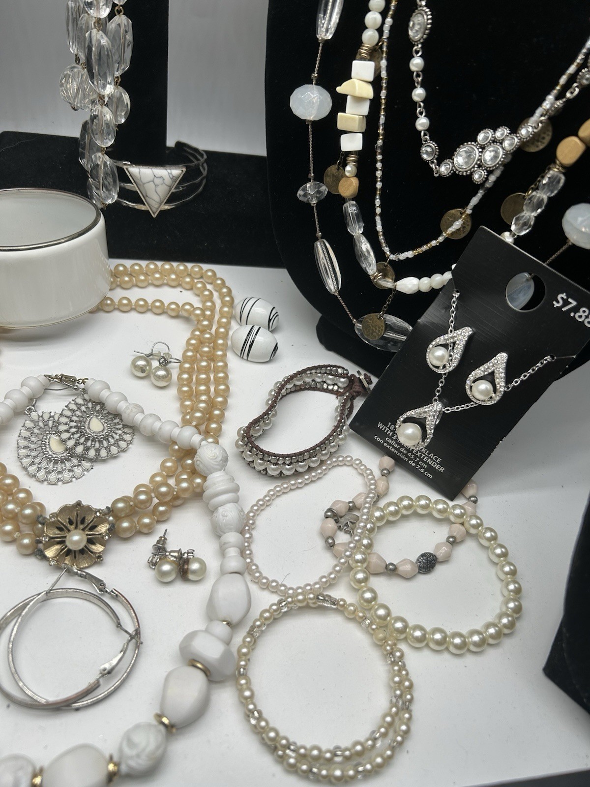 Vntg to Now Pearl Inspired Jewelry Lot All Wearable 8+ Lbs, 147 Pc #314