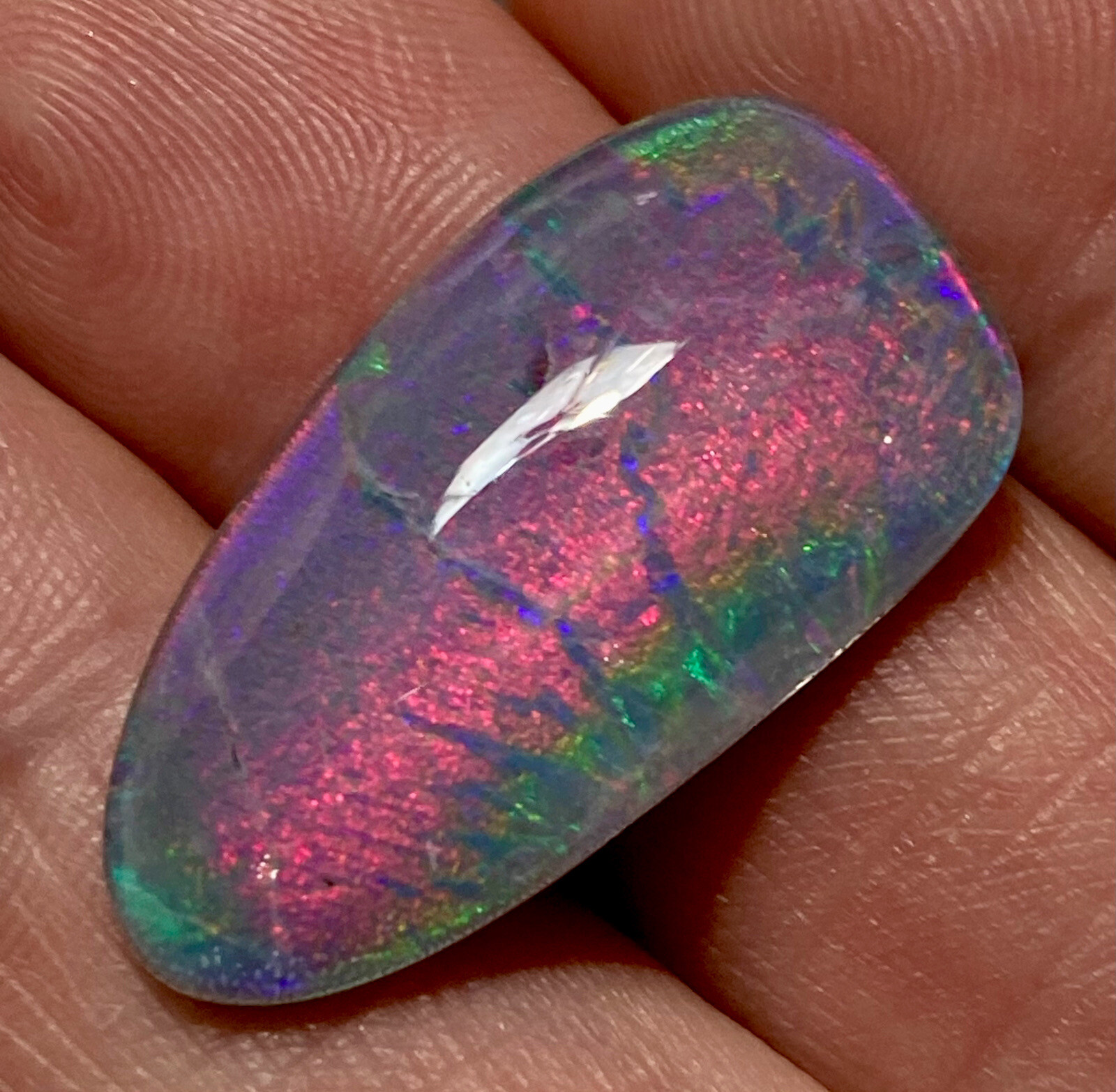 BRILLIANT GIANT 17.90cts AUSTRALIA OPAL TRIPLET RAINBOW🌈 PEACOCK HARLEQUIN FIRE