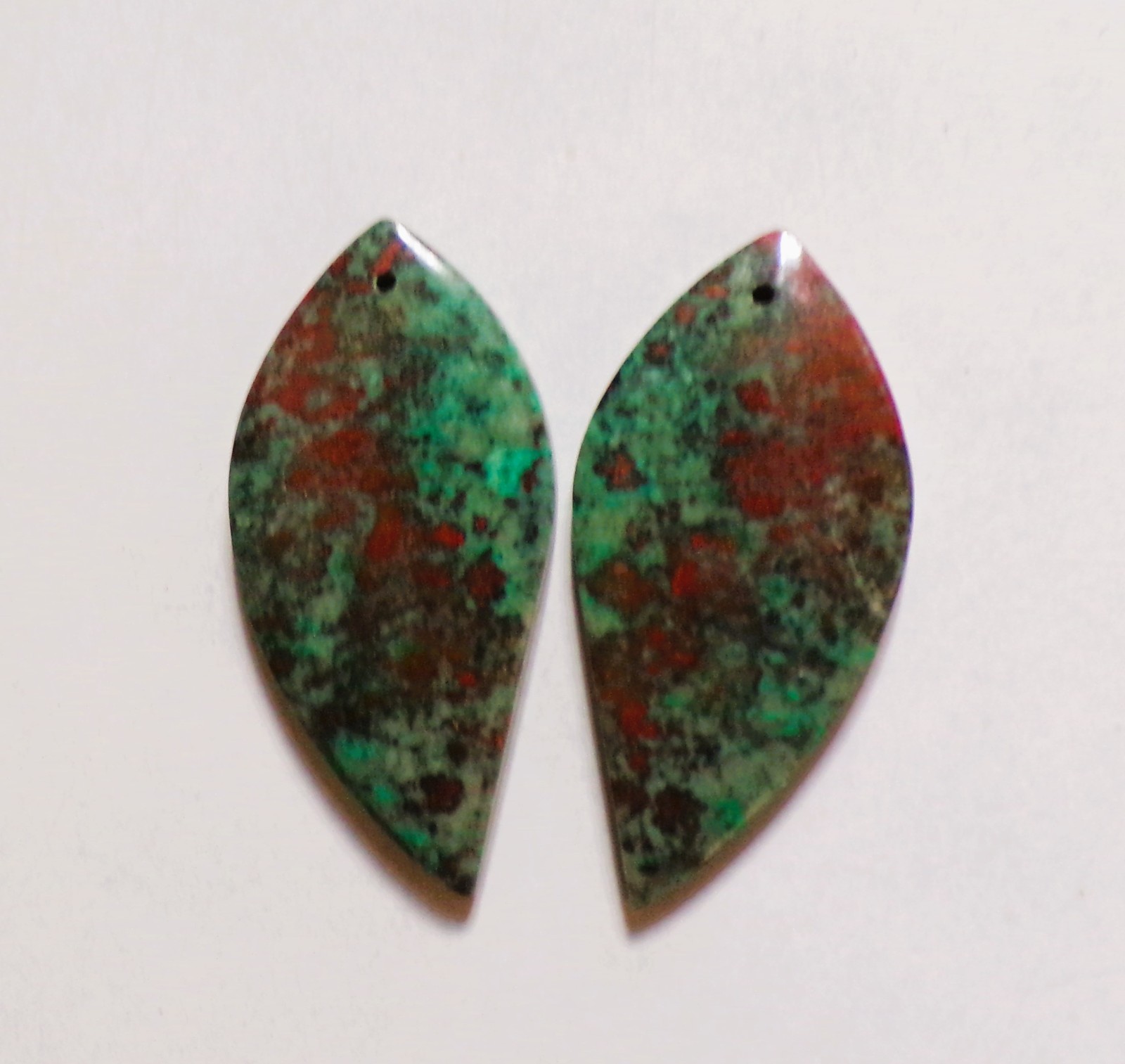 66.50 Cts Sonora Sunrise Chrysocolla Drilled Cabochon Match Pair Gemstone S-79