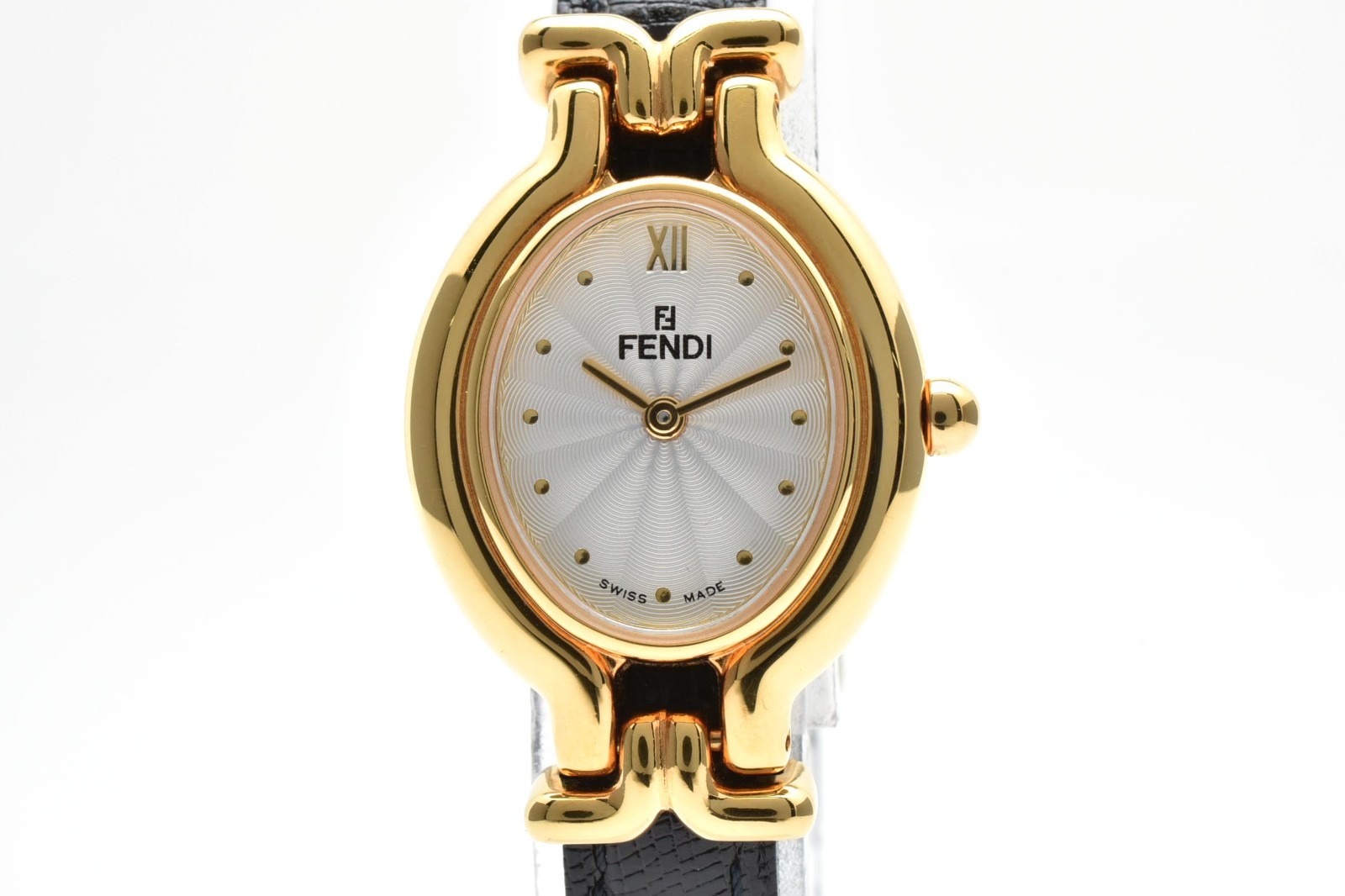 [5 Change Belts Box] FENDI 640L Vintage Women’s Quartz Watch Gold Tone