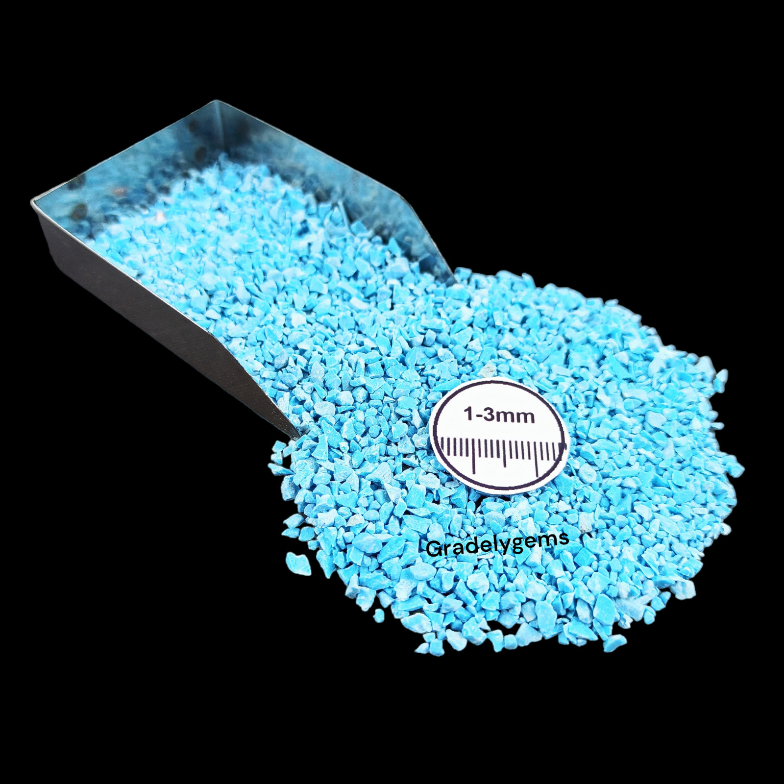 Sky Blue Turquoise Gemstone Crushed Powder – Vivid Hue for Resin Art, DIY Crafts