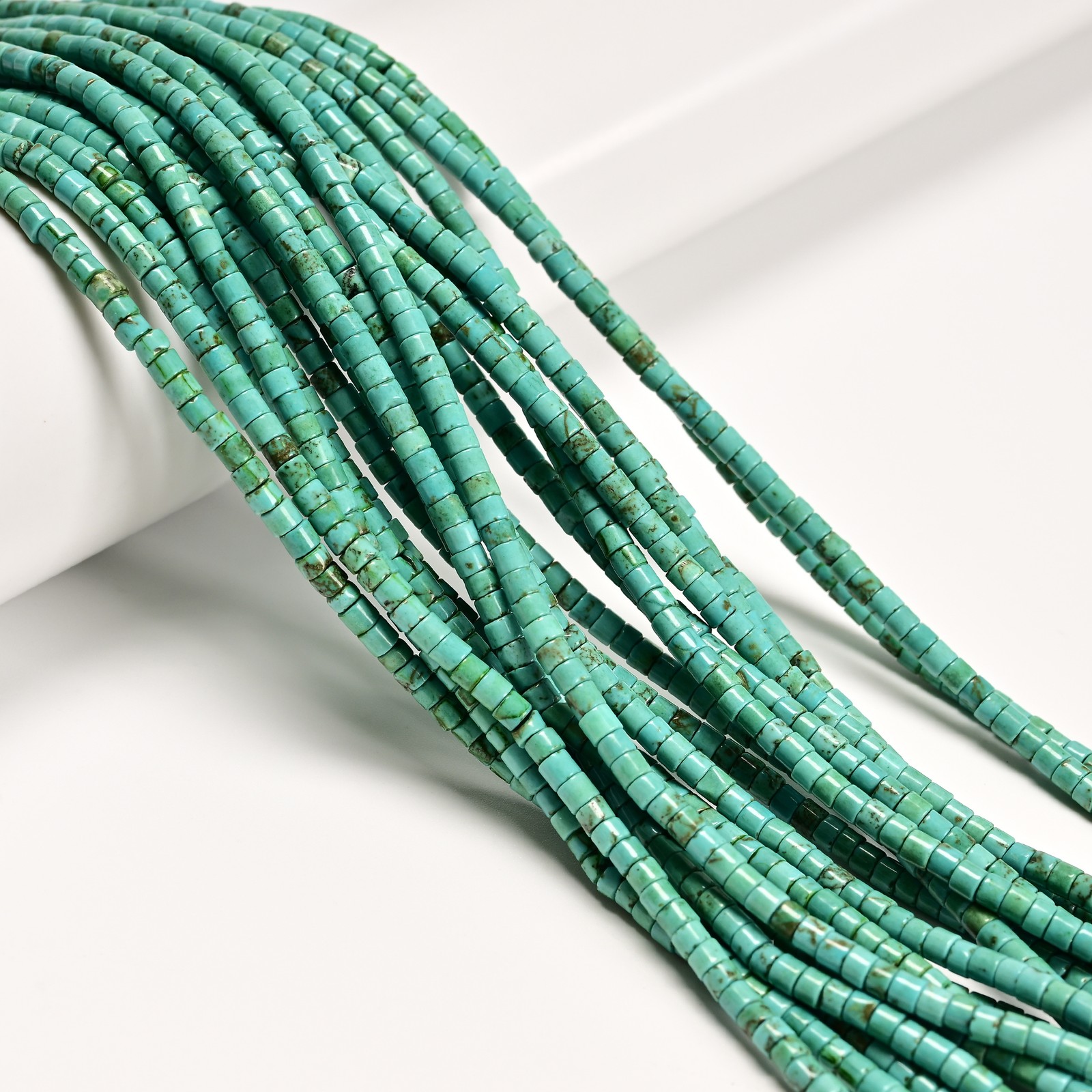 Blue Turquoise Heishi Disc Beads Size 2.5x3mm 15.5″ Strand
