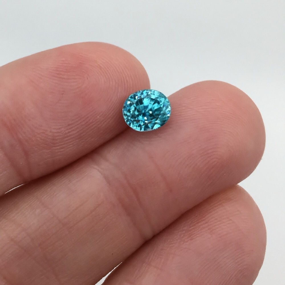 Brilliant! Natural Intense Blue Zircon Cambodia 2.72 Carats GLI