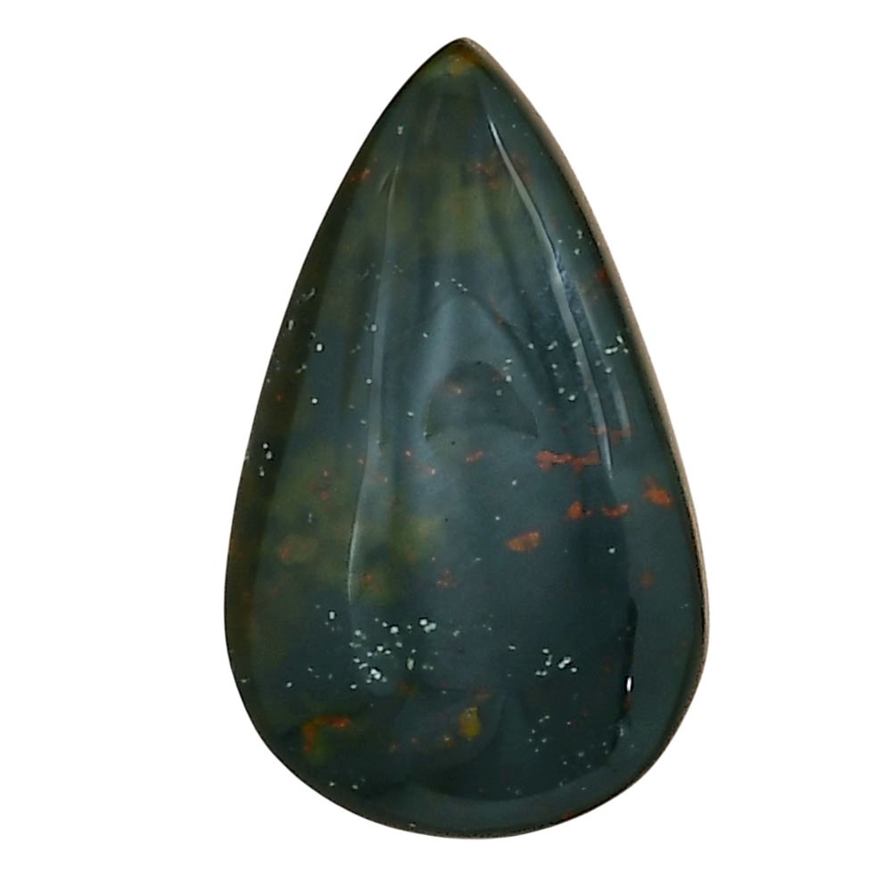 Natural Blood Stone 25.5×15.5×5.5 mm Pear Shape Polished Gemstone LS02196-32