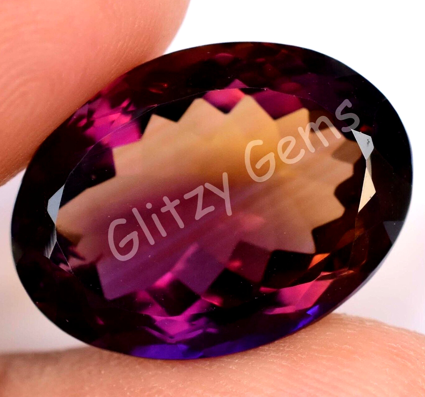 16.20 Ct Natural Bolivia Bi-Color Ametrine Oval Certified Untreated Gemstone