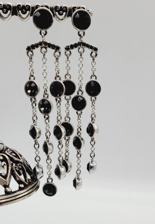 KENNETH COLE New York Silver tone Chandelier Drop Earrings 3.75 in Dangle