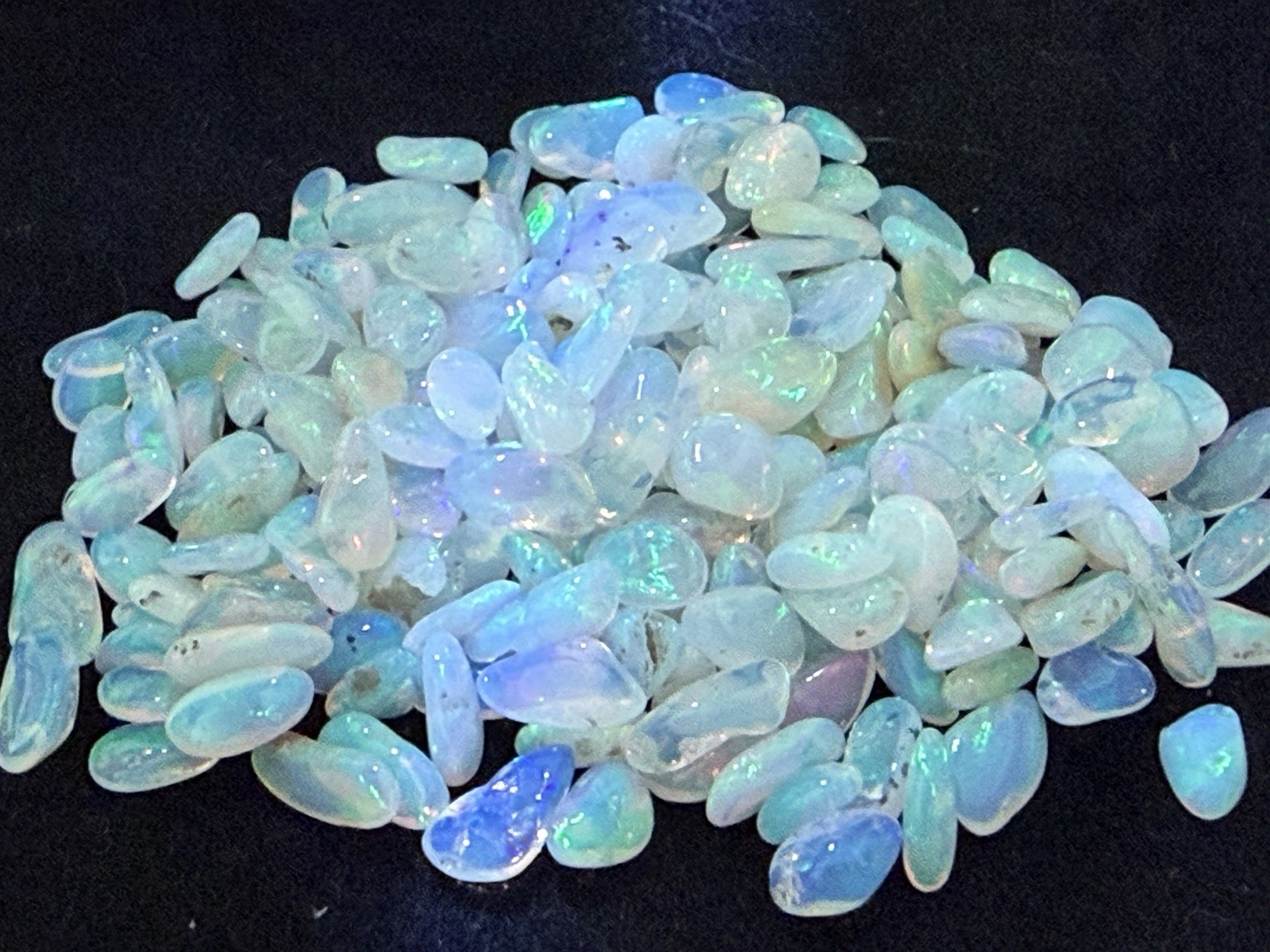 50 Carat Lot Natural Ethiopian Welo Opal Chips – Vibrant Multicolor Fire Play –