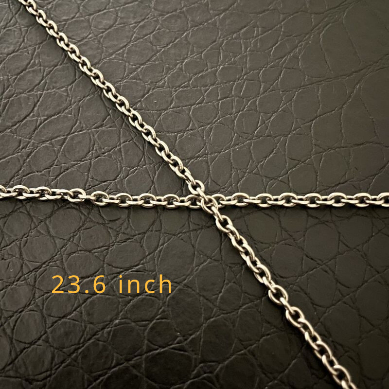 New Pure Titanium O-shaped Necklace Wide 3mm Lightweight Anti Allergic 23.6 inch