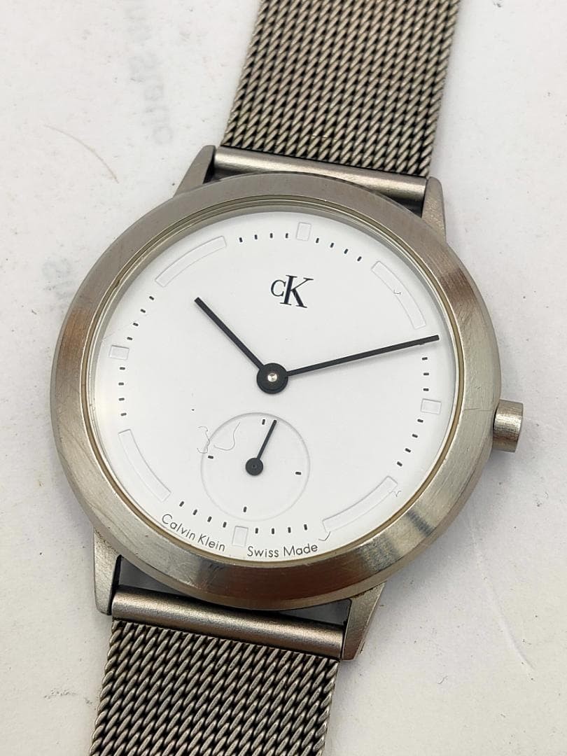 ck Calvin Klein K3321 Minimal Small Seconds Quartz M Dead battery