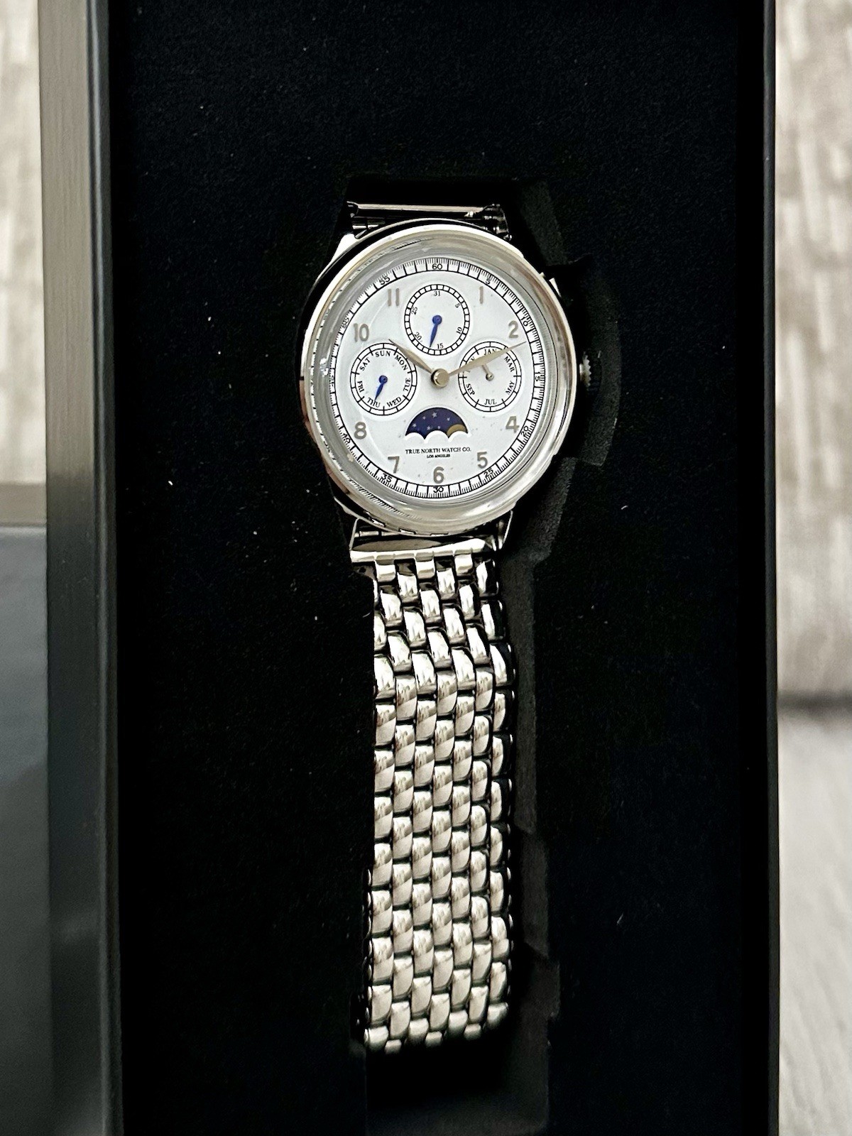 True North Watch Co. 2480 Moonphase White Dial Launch Edition Limited NEW FAST