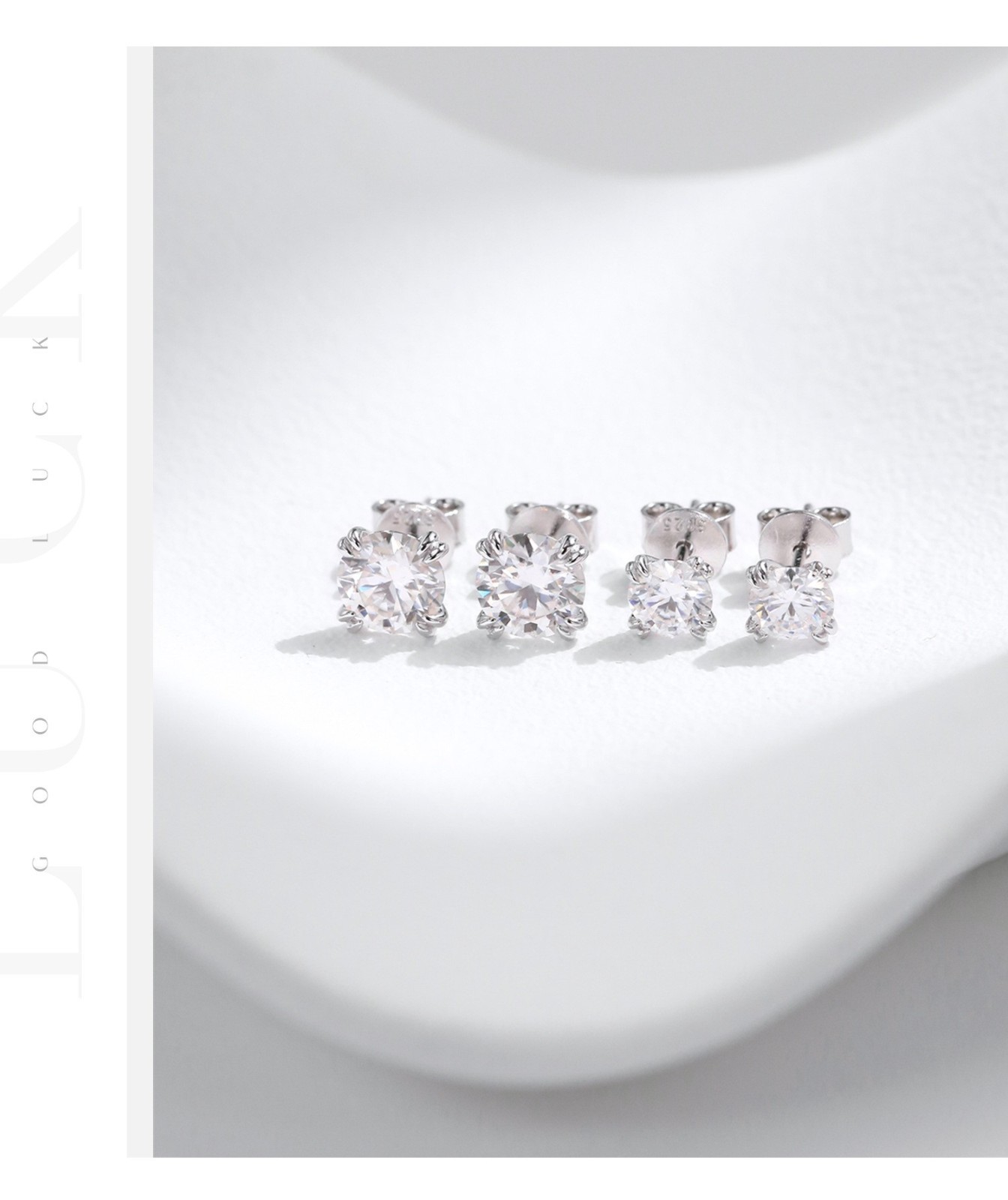 Moissanite Stud Earrings 1-2CTW D VVS1 925 Sterling Silver Push Back GRA