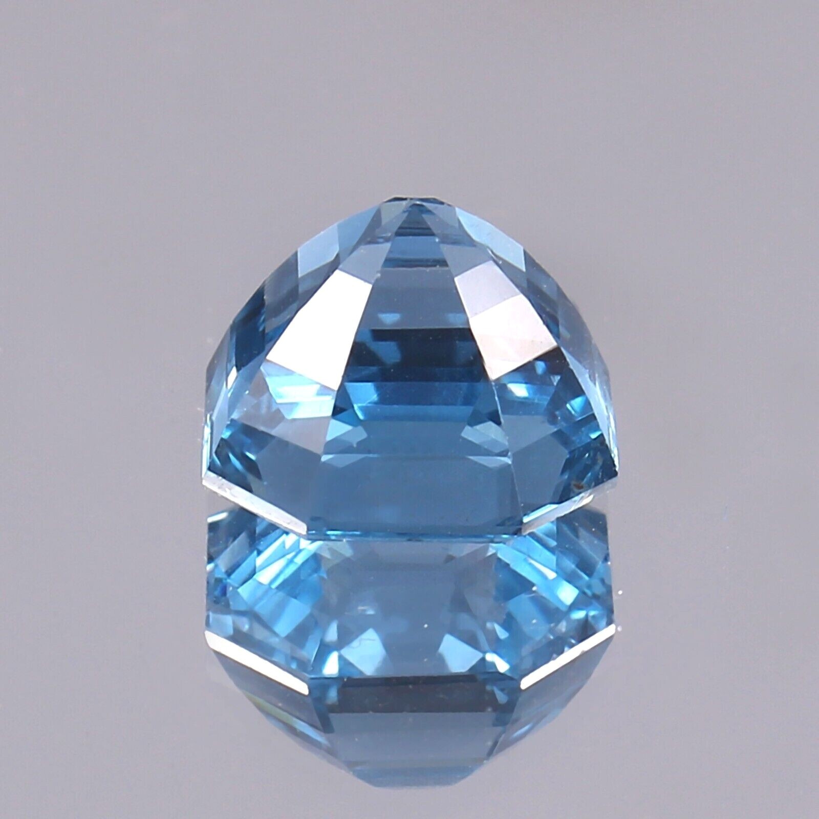 AAA 10×10 MM Natural Flawless Santa Maria Aquamarine Loose Asscher Cut Gemstone
