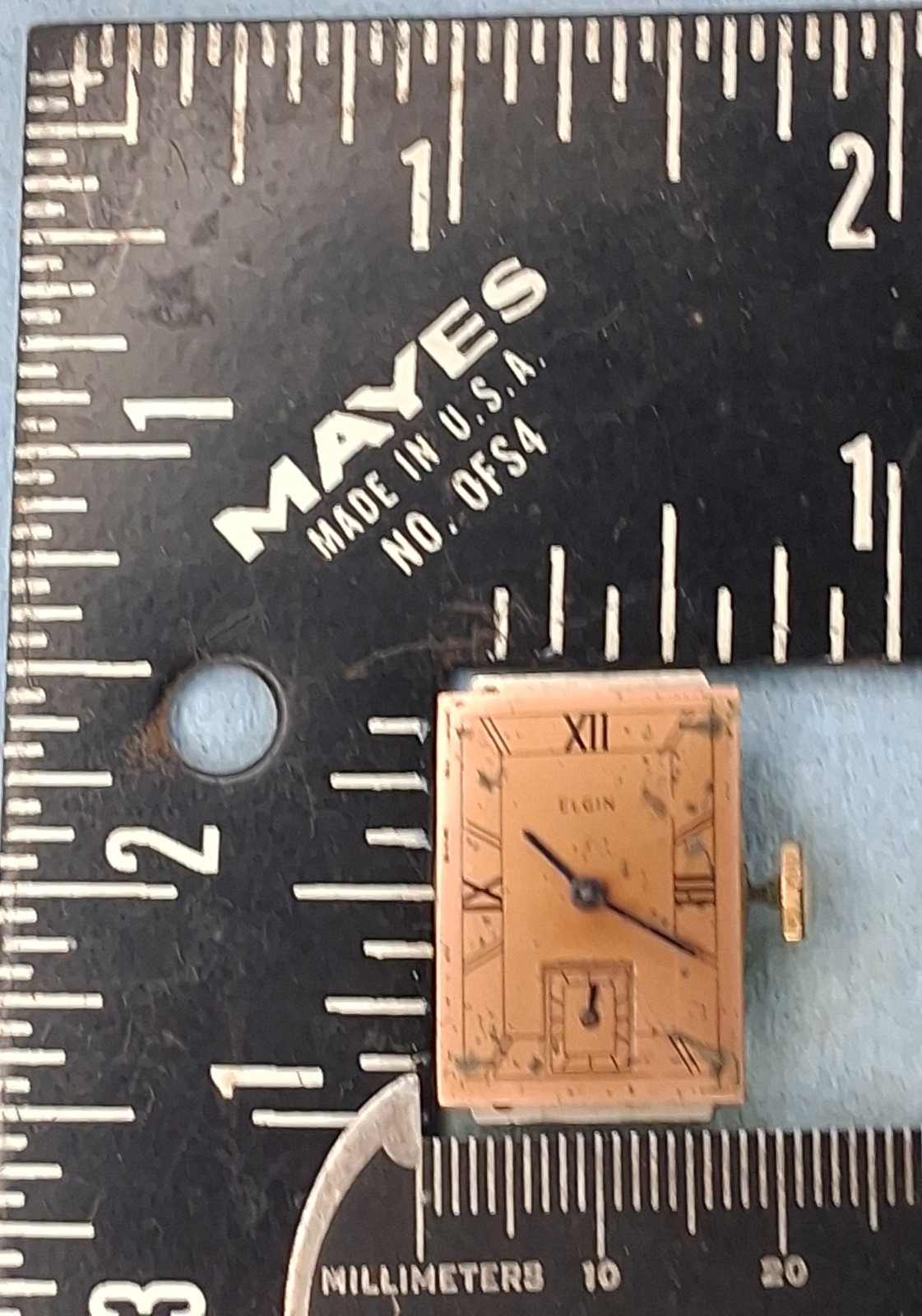 Lot M10 Mens Elgin Art Deco Movement Bal Rotates Manual Wind Vintage Watch Parts