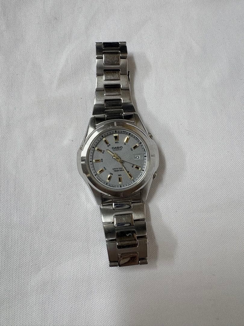 CASIO LINEAGE LIW-101 Solar Silver Watch From Japan