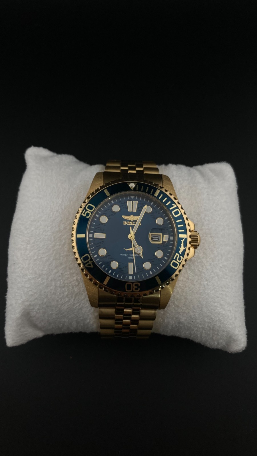 Invicta Pro Diver Men’s Gold Stainless Steel Blue Dial Watch – Model 30612