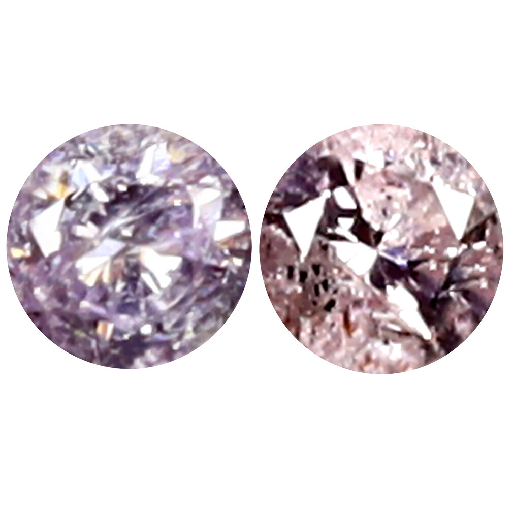 0.11 ct (2pcs) Best MATCHING PAIR Round Shape (2 x 2 mm) Diamond Gemstone