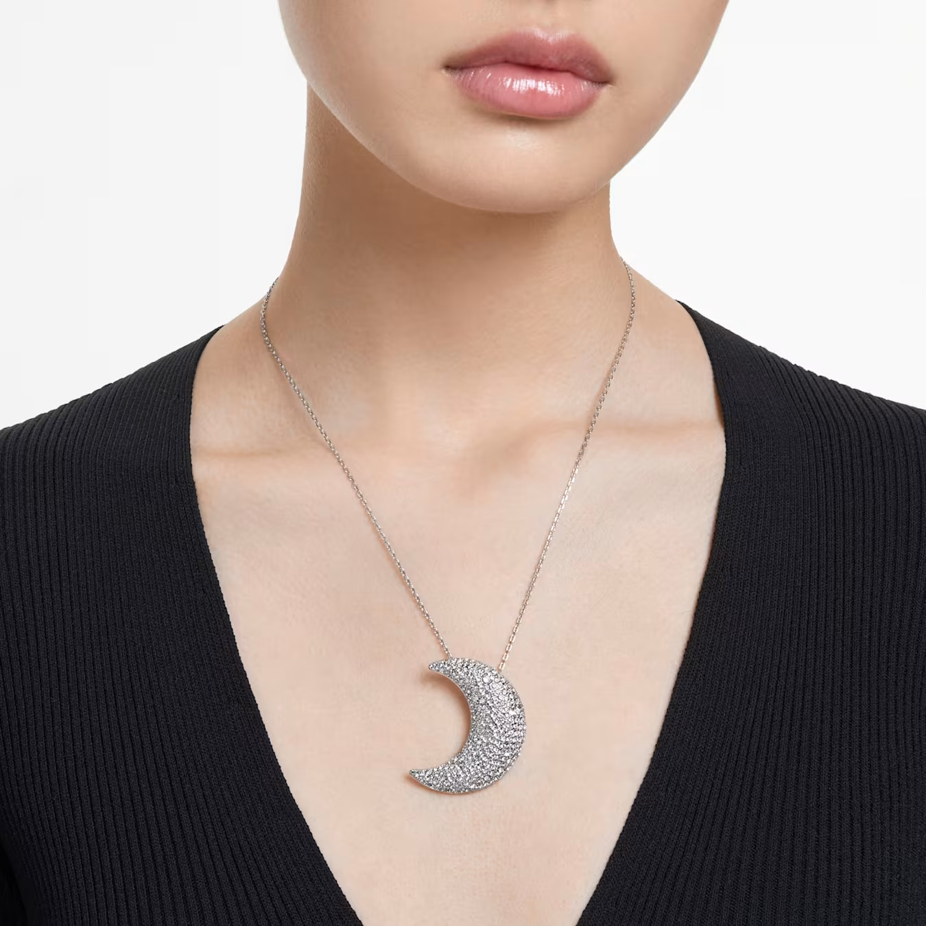 BNIB SWAROVSKI Sublima Luna Moon Pendant White Rhodium & Gift Bag £280.00