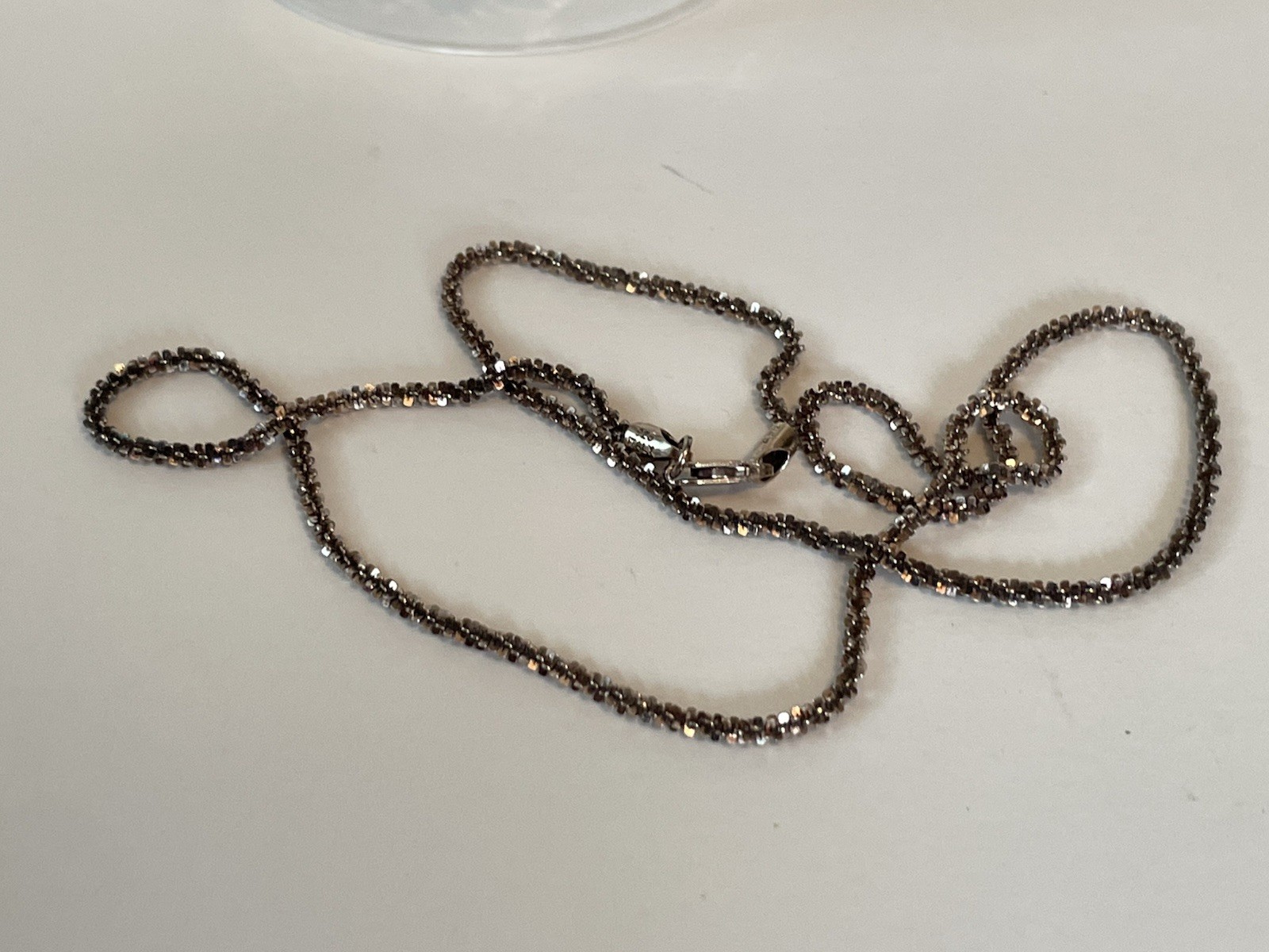 Vtg KA 1772 Italy 925 Vermeil Diamond Cut Criss Cross Link Chain Necklace 22”
