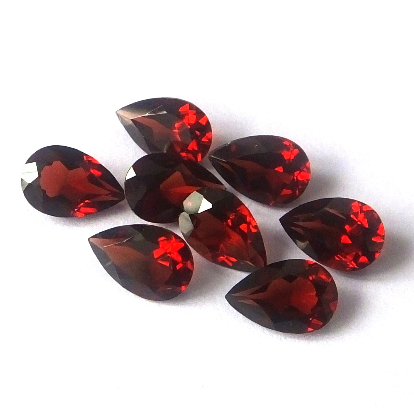 AAA+ Natural Red Garnet 5X7 mm Pear Faceted Calibrated Wholesale Loose Gemstone