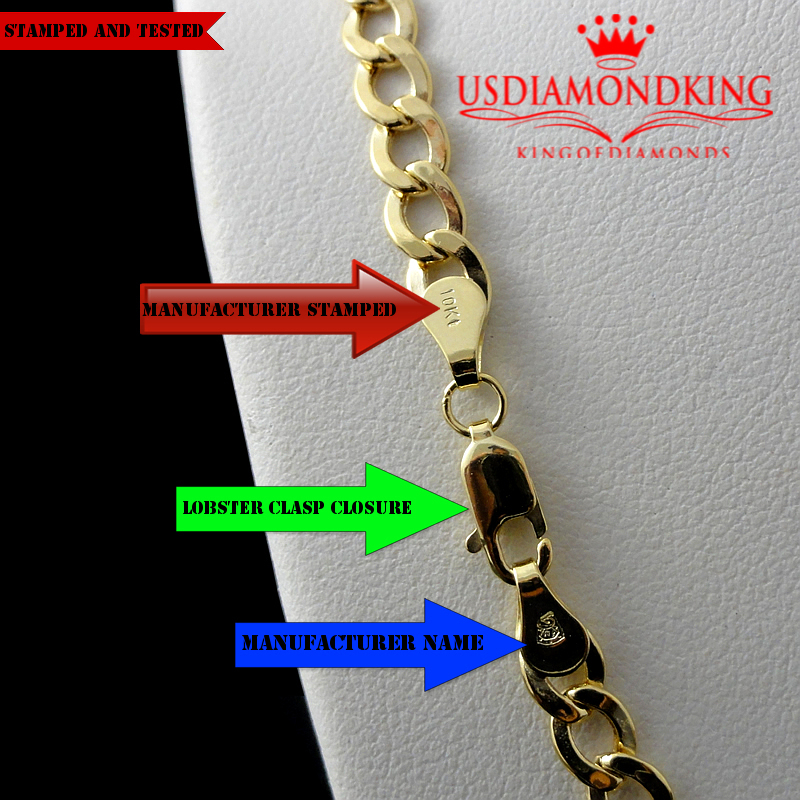 10K AUTHENTIC SOLID YELLOW GOLD CUBAN CURB LINK CHAIN NECKLACE 4.1 MM 16~24 INCH