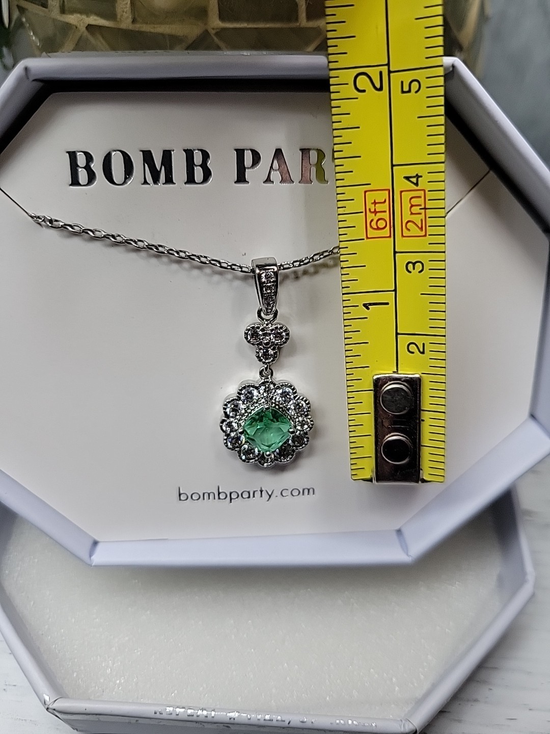 BOMB PARTY RBP3396 NECKLACE *ALWAYS BE MY FOREVER* L/C ERINITE/RHODIUM