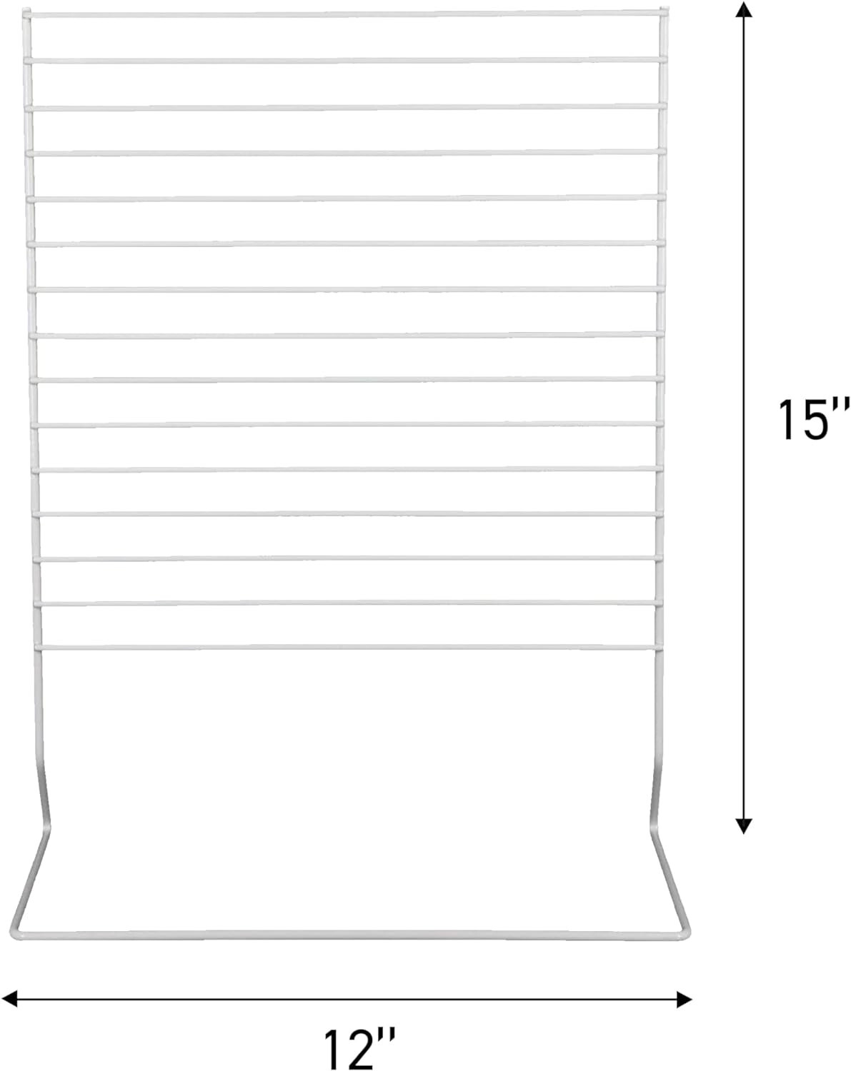 Carded Earring Countertop Display Wire Peg Rack Card Jewelry White Stand 12 x 15