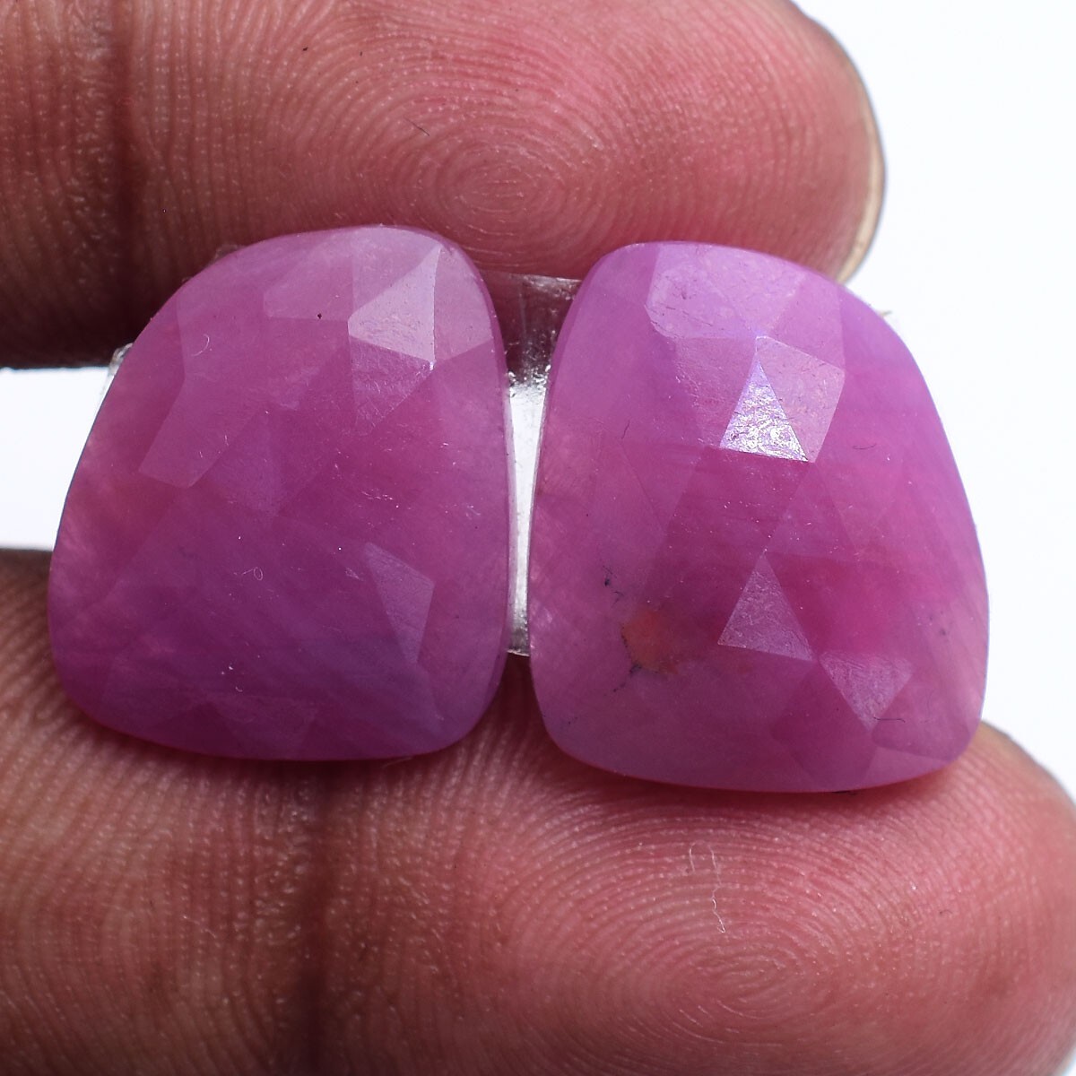 28.00 Cts Natural Untreated Ruby Pair Checker Cut Loose Gemstones Wholesale Lot