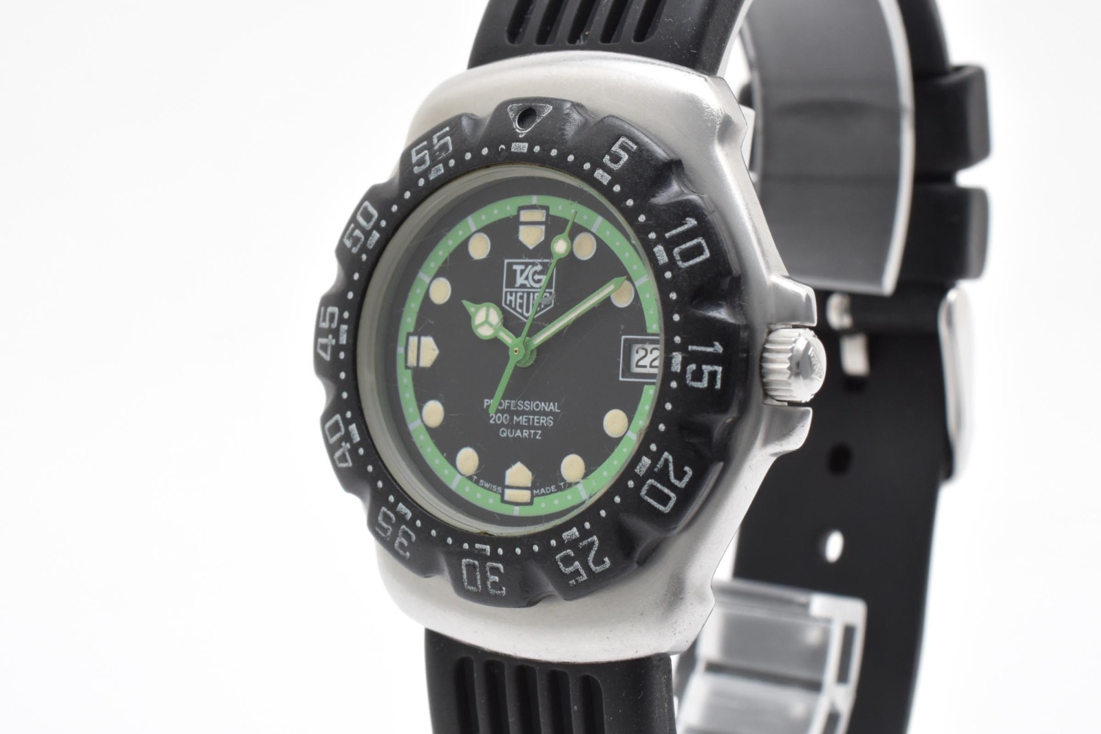 [ Exc+5 ] TAG Heuer 375.513 Formula 1 Professional 200m Black Green Men’s Quartz