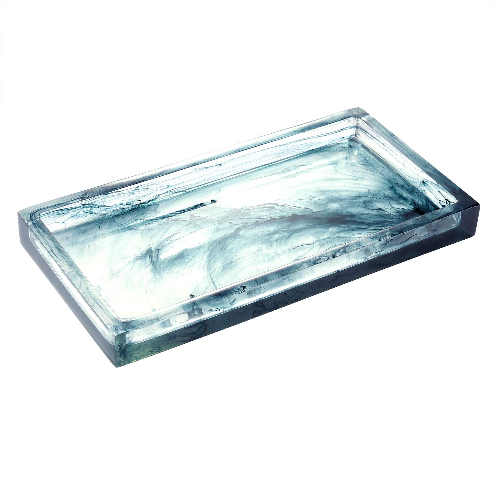 Jewelry Organizer Resin Tray, Bathroom Kitchen Dresser Vanity Organizer for J…