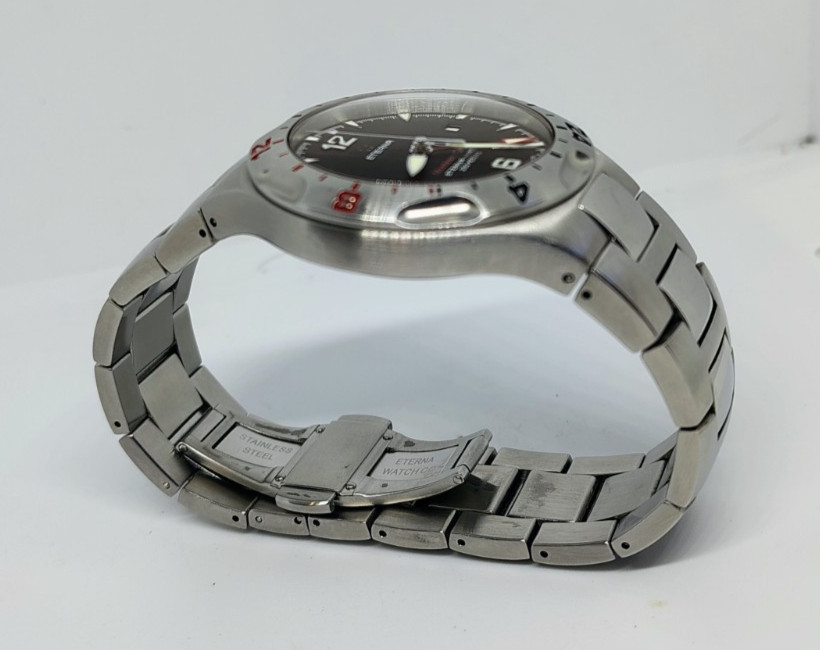 Eterna Monterrey GMT Automatic Watch Model 1612.41 Stailess Steel 200M